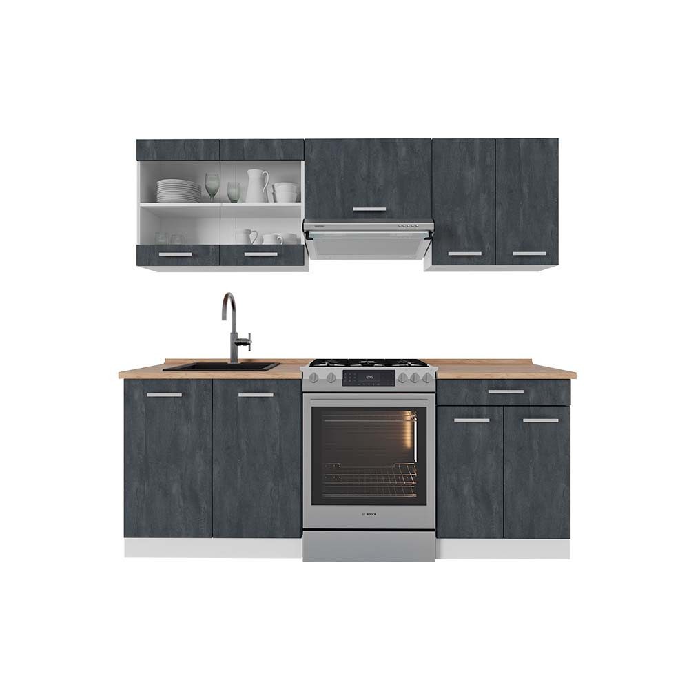 Vicco Winkelküche R-Line, Artisan-Eiche/Goldkraft Eiche, 227 günstig online kaufen