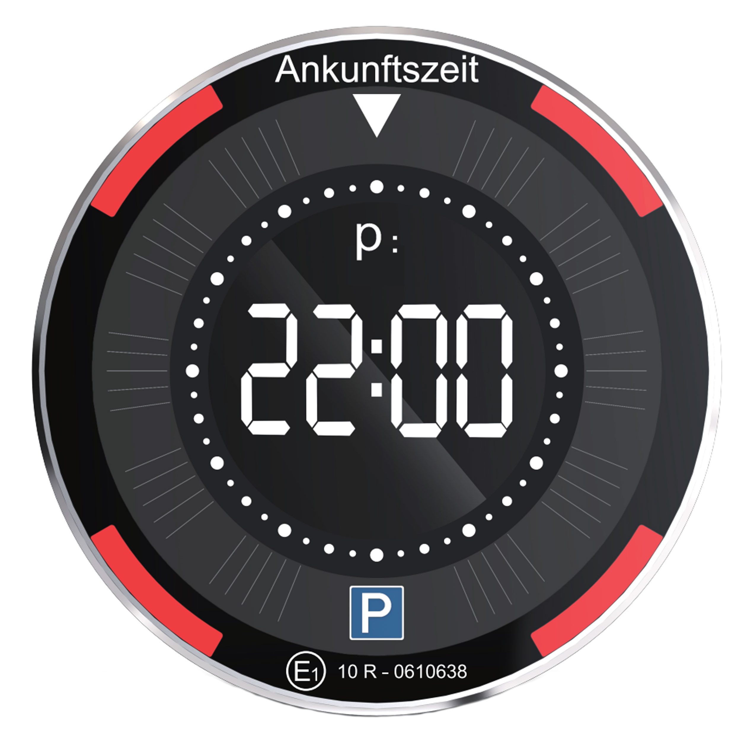 Miraval elektronische Parkscheibe Digitale Solar-Parkscheibe