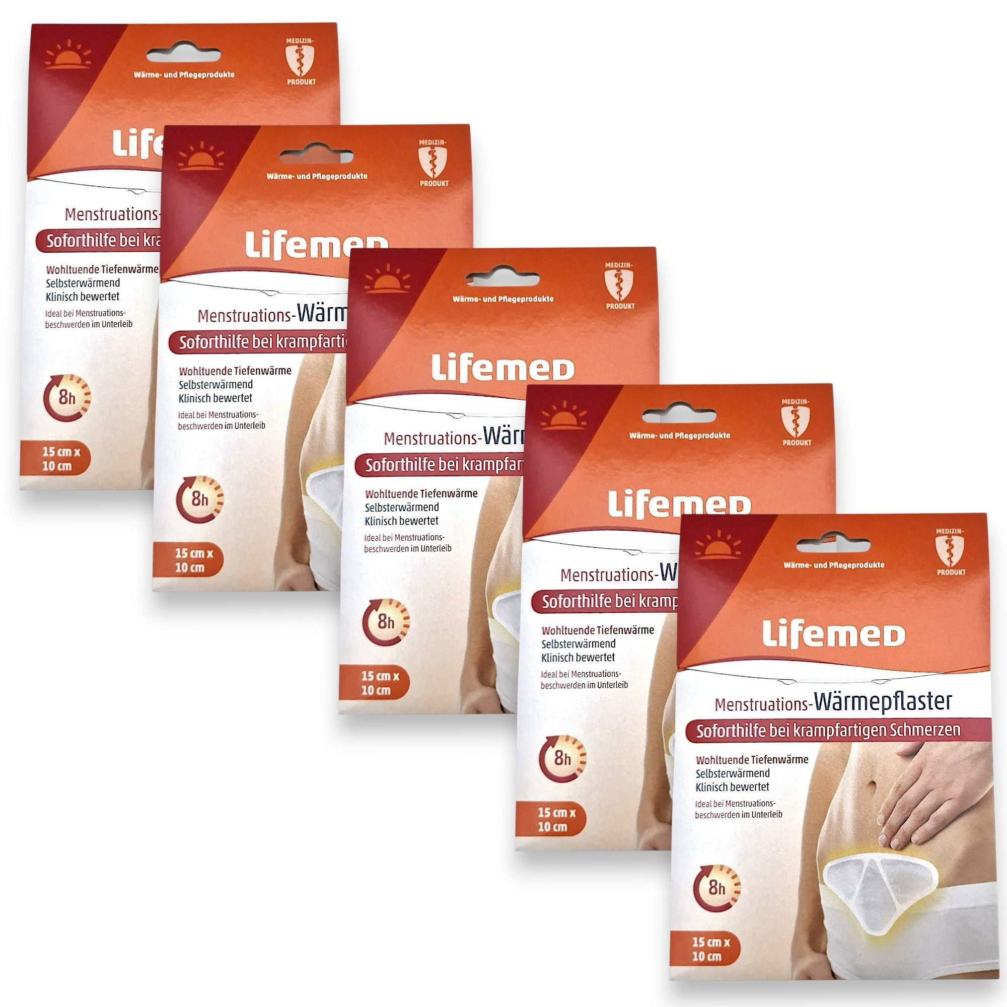 LifeMed Wärmepflaster 5x Lifemed Menstruatioins - Wärmepflaster 15 cm x10 cm