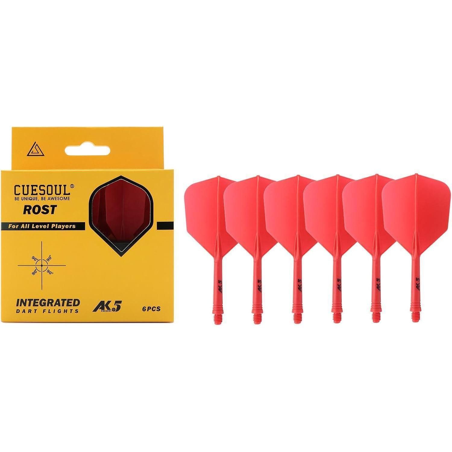 LuxusKollektion Pfeilschaft Dartschäfte Schaftlänge 28mm-große Flügelform-rot-neu