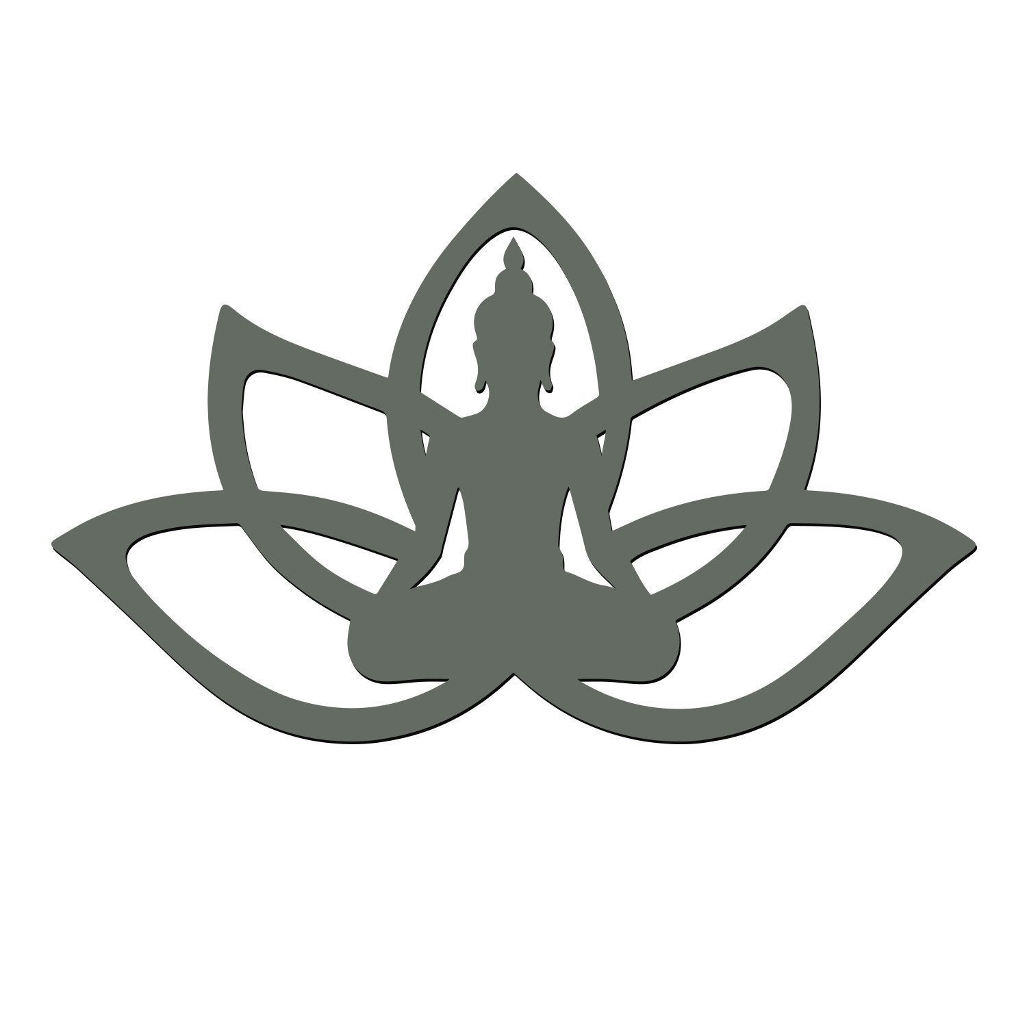 Namofactur Wandtattoo Buddha im Lotus XXL Wandtattoo