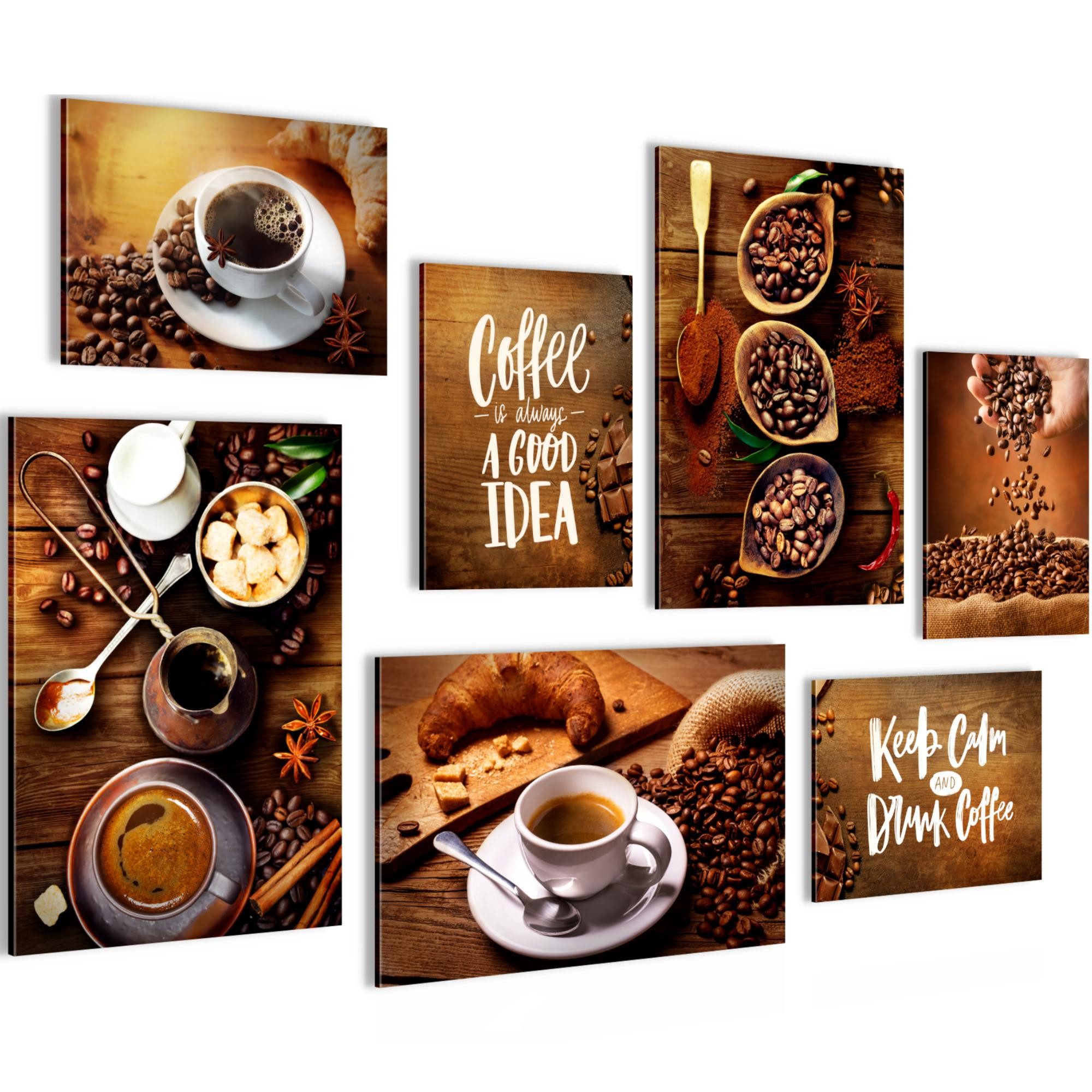 Novart Wandbild Küche Esszimmer Kaffee Braun günstig online kaufen