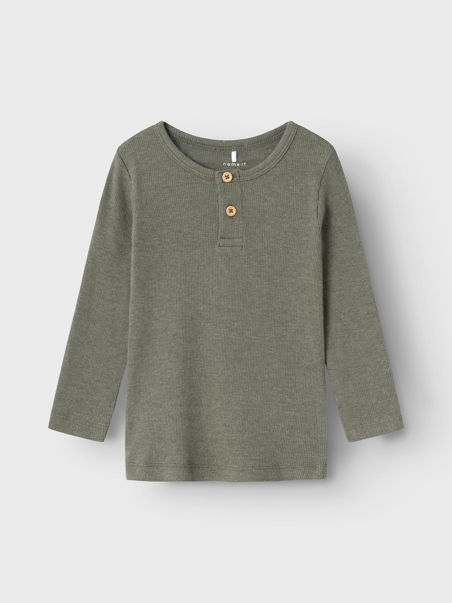 Name It Langarmshirt NMMKAB LS TOP NOOS Dusty Olive Detail:MELANGE | 