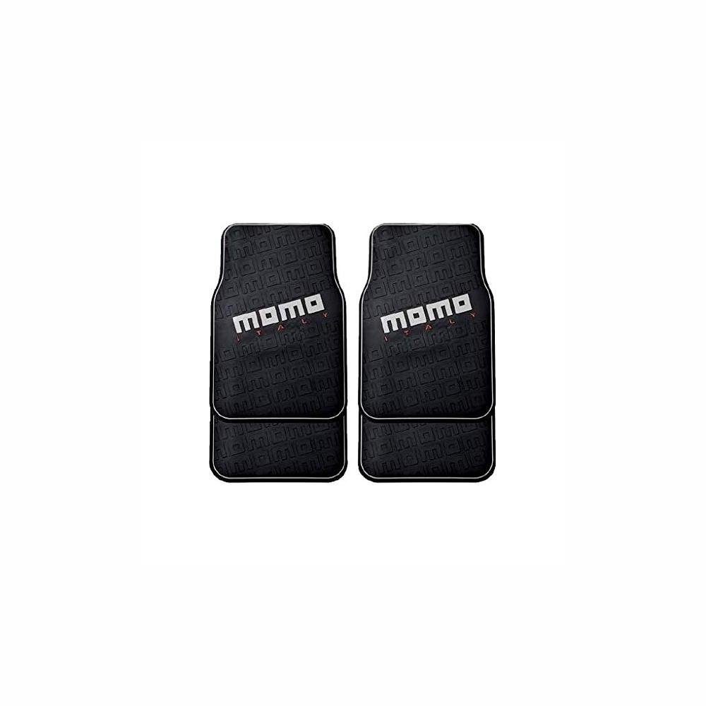 Momo Auto-Fußmatte Auto-Fußmatten-Set Momo 009 Universal Schwarz Rot 4  teilig