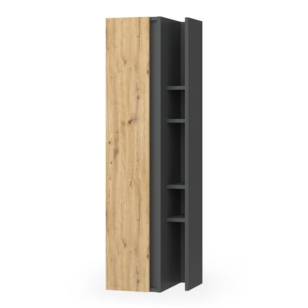 Vicco Hängeschrank Edelin, Anthrazit/Artisan, 35 x 120 cm mit 4 Ablagefächern (1-St)