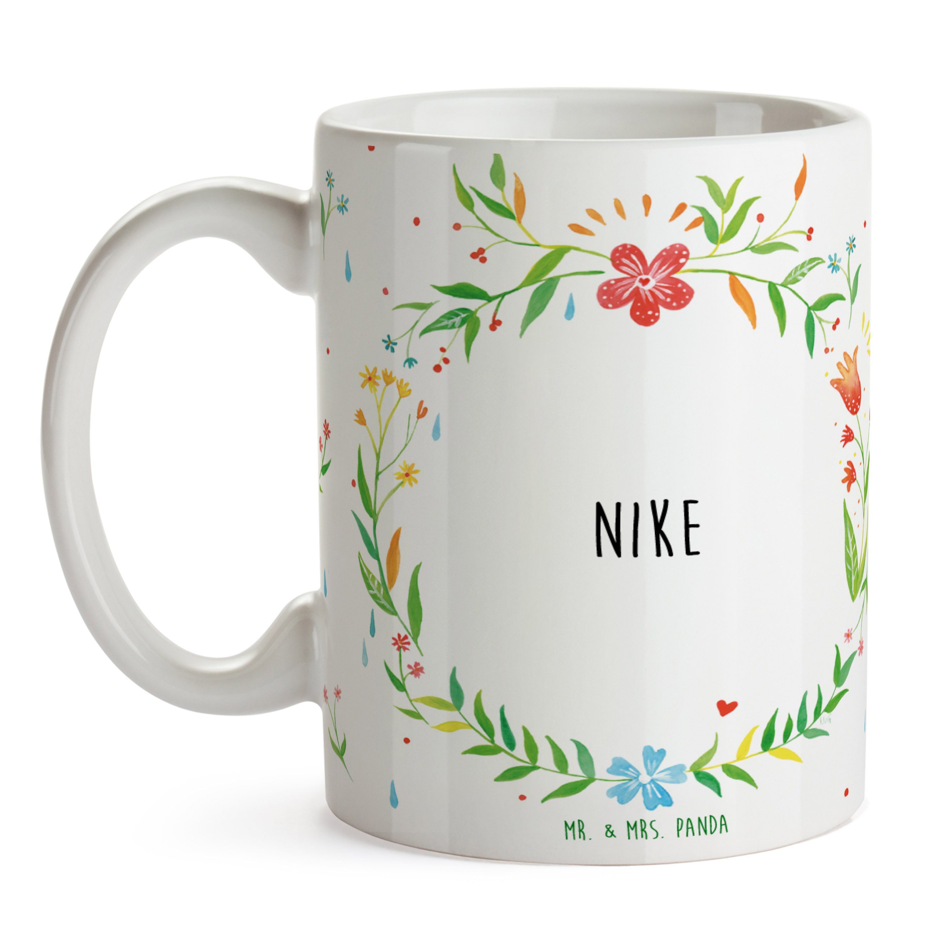 Kaffeebecher, Tasse, - S, Mrs. Tasse & Keramiktasse, Geschenk, Tasse Mr. Teetasse, Panda Keramik Nike