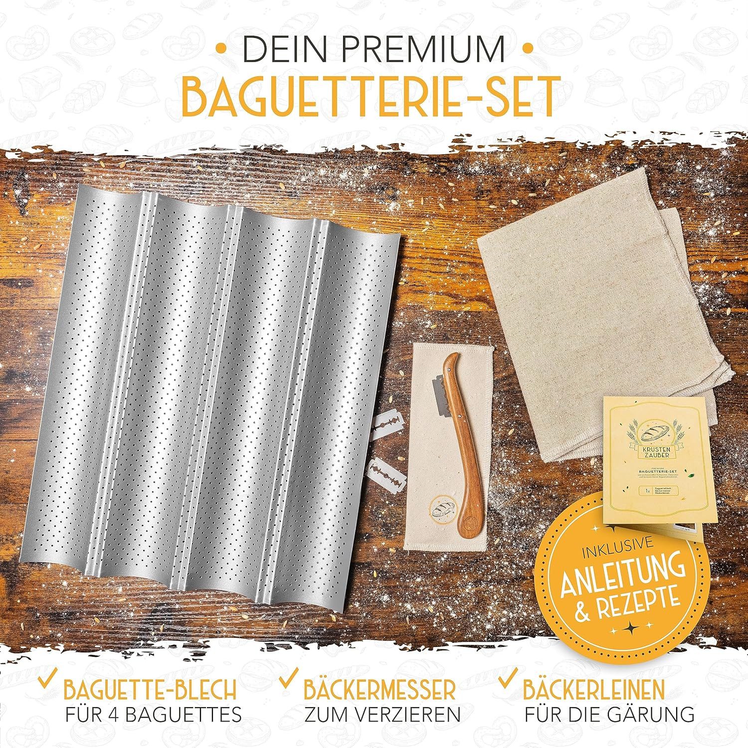 Krustenzauber Brotbackform KRUSTENZAUBER Gusseisen Topf zum Brotbacken & andere Brotbackformen