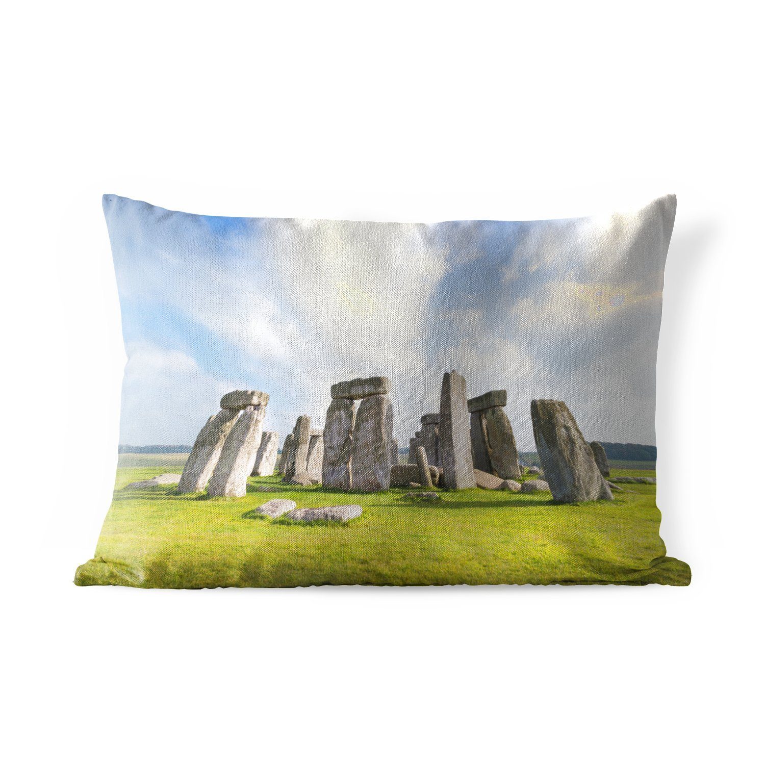 MuchoWow Dekokissen Stonehenge in England, Outdoor-Dekorationskissen, Polyester, Dekokissenbezug, Kissenhülle