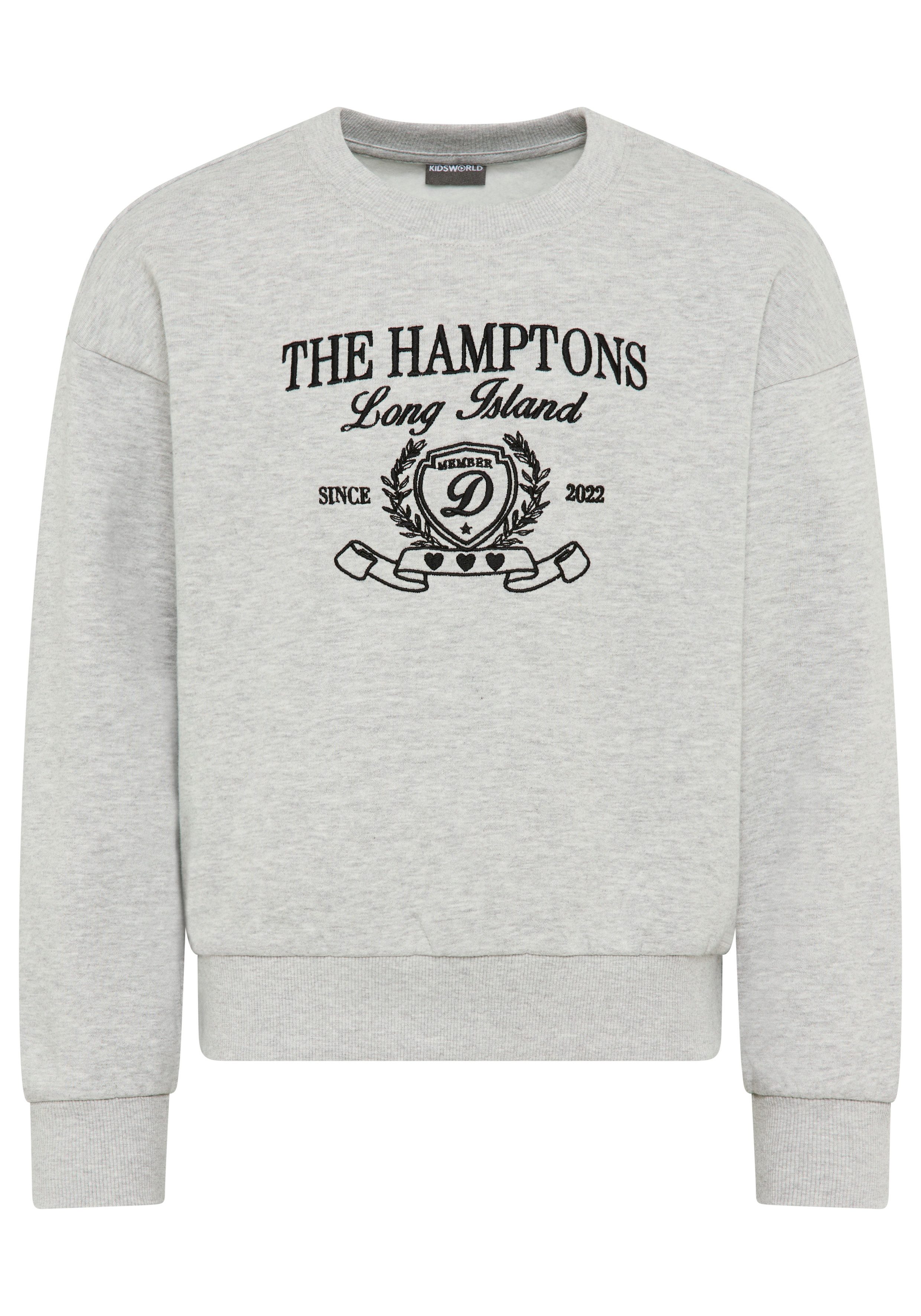 Sweatshirt Sweatshirt mit hochwertiger Stickerei