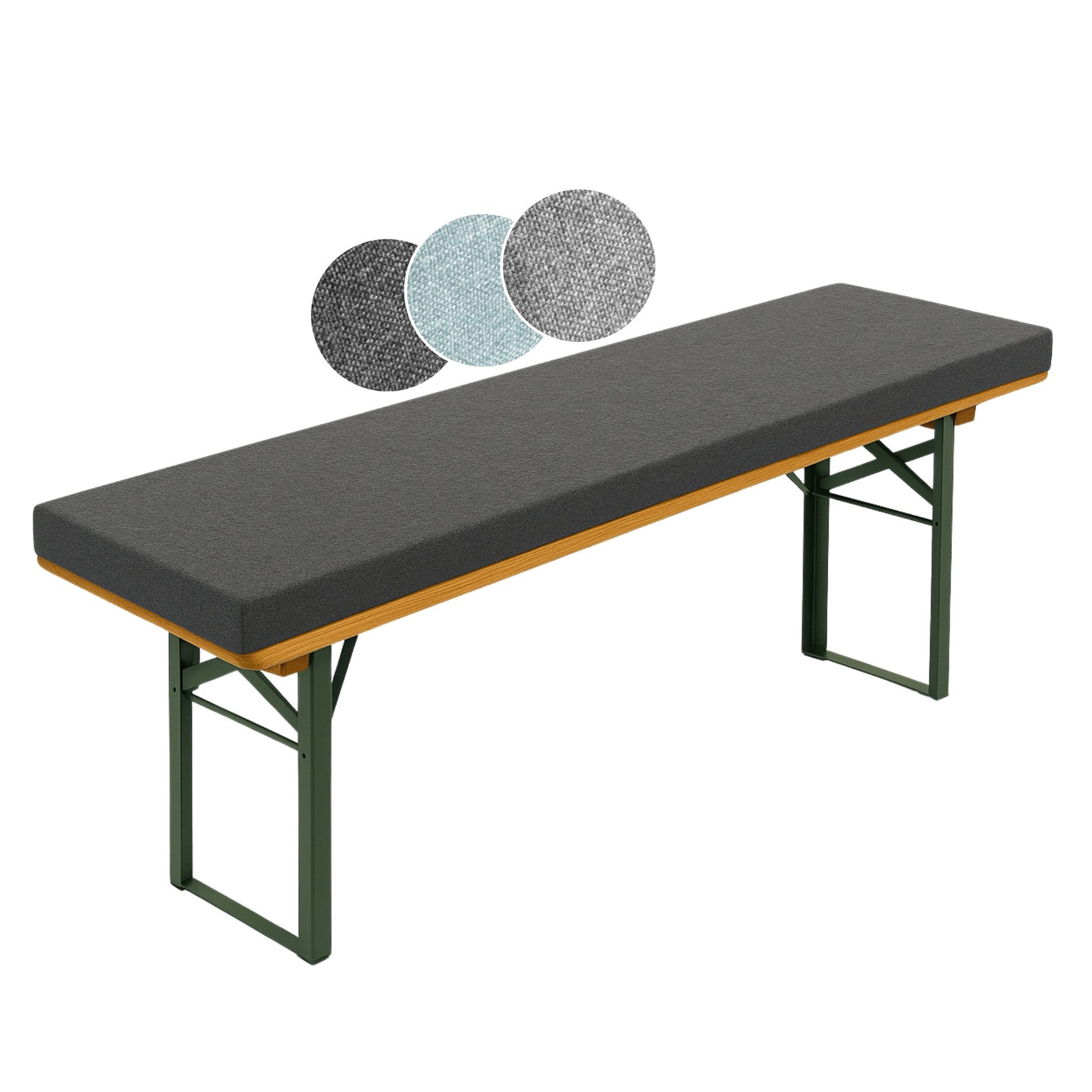 sleepling Bankauflage Bierbankauflage, (1 St), mit elastischen Schlaufen für optimalen Sitz, strapazierfähig, bequem