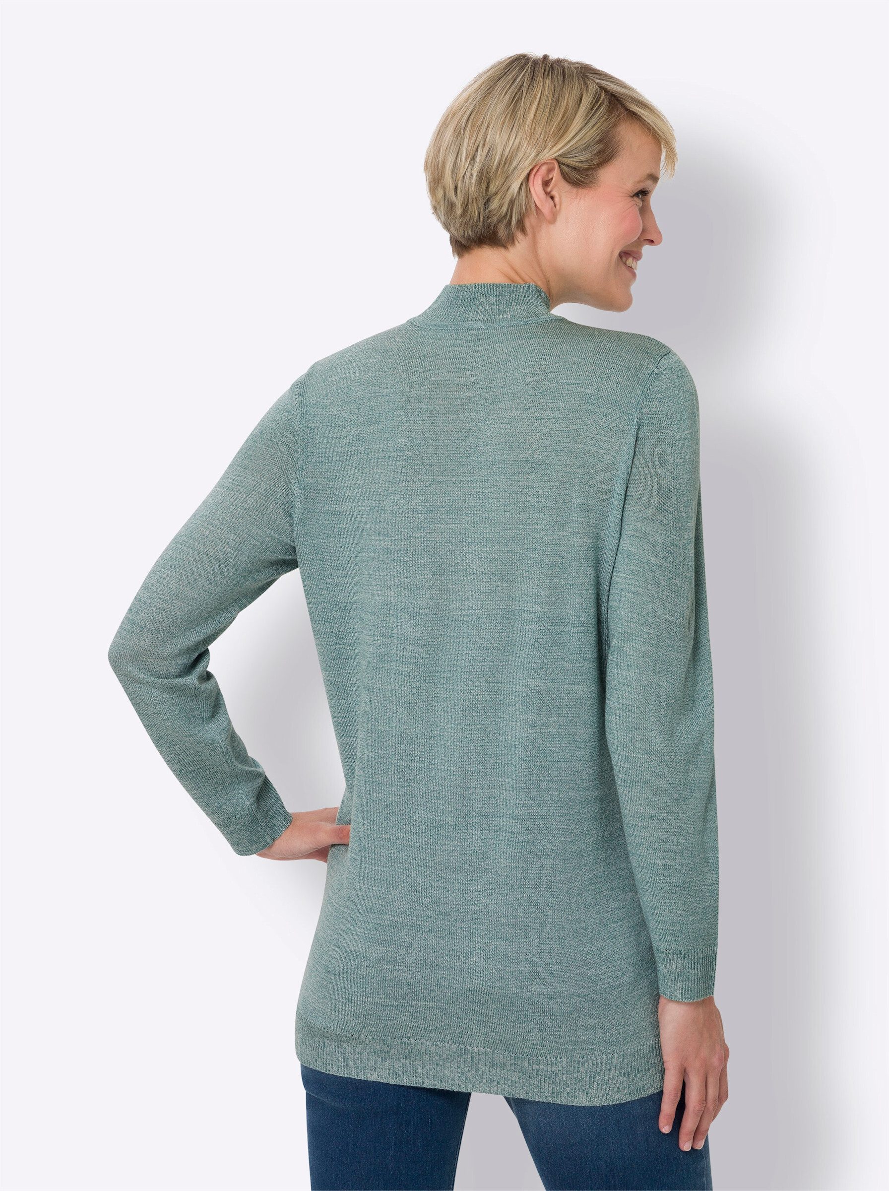 Sieh an! Strickpullover Longpullover Langarm Jersey günstig online kaufen
