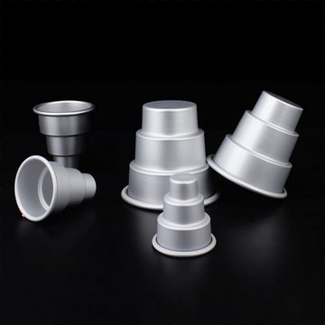 Silberstern Obstkuchenform 3-lagige Kuchenform Backwerkzeug, (3-tlg), Aluminiumlegierung Papier Tasse Kuchen Pudding Form