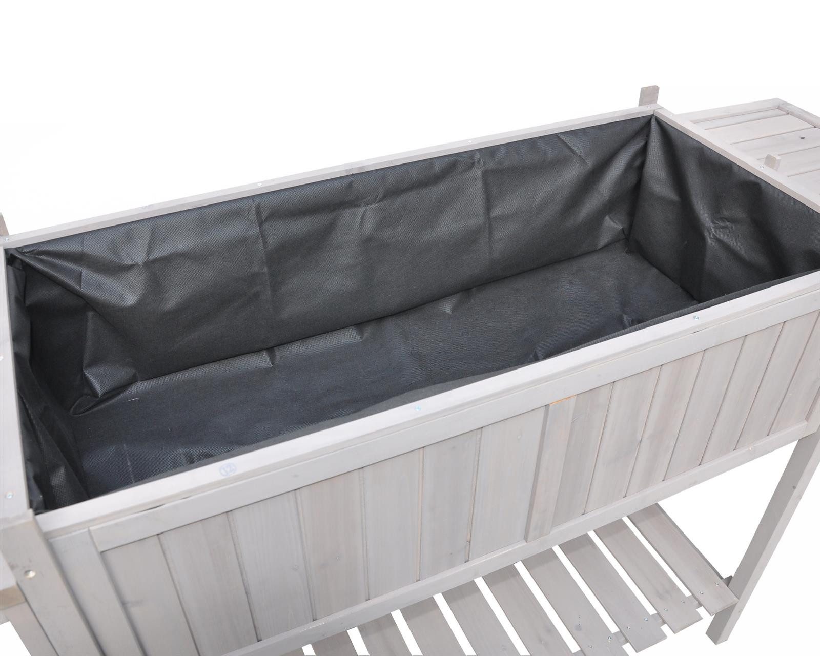 dazikemo Blumenkasten Hochbeet Teresa XL grau