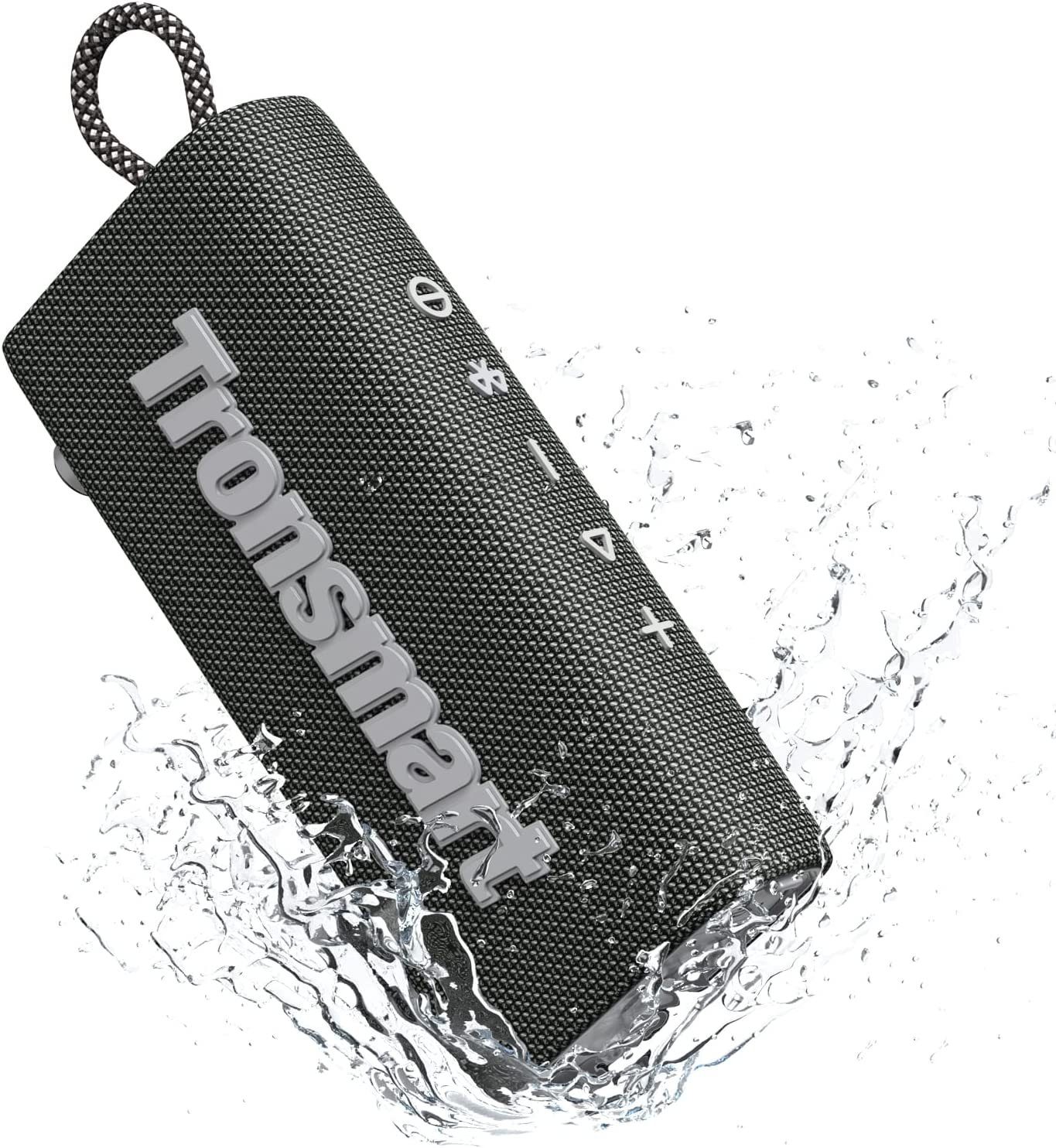 Tronsmart Trip Mini-Lautsprecher kabellose Outdoor-Lautsprecher (Schwarz) Kino-Soundeffekt Bluetooth-Lautsprecher (Bluetooth, 10 W, IPX7 wasserdicht, 10W)