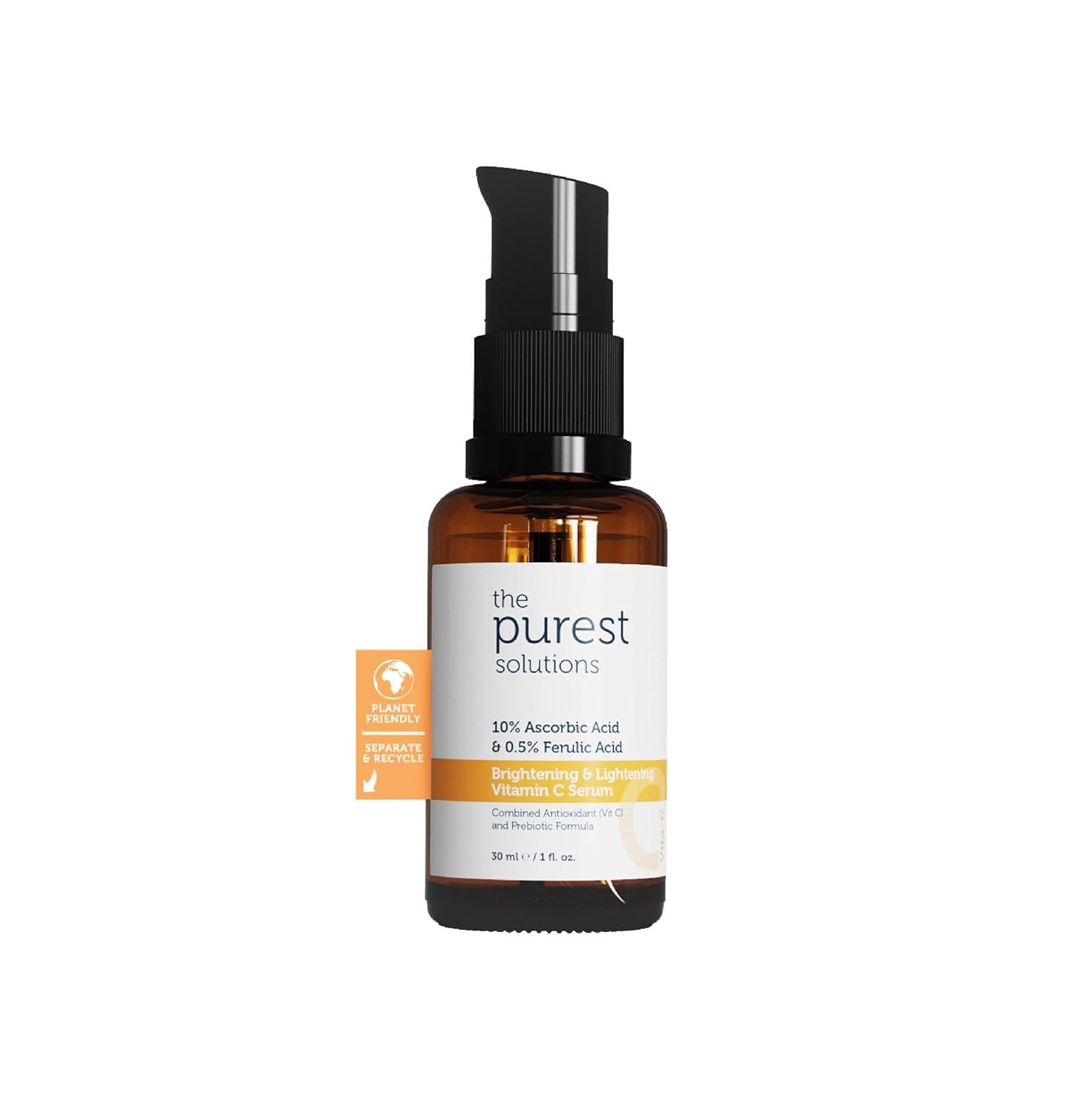 The Purest Solutions Gesichtsserum Vitamin C Serum 10% Ascorbinsäure & 0,5% Ferulasäure