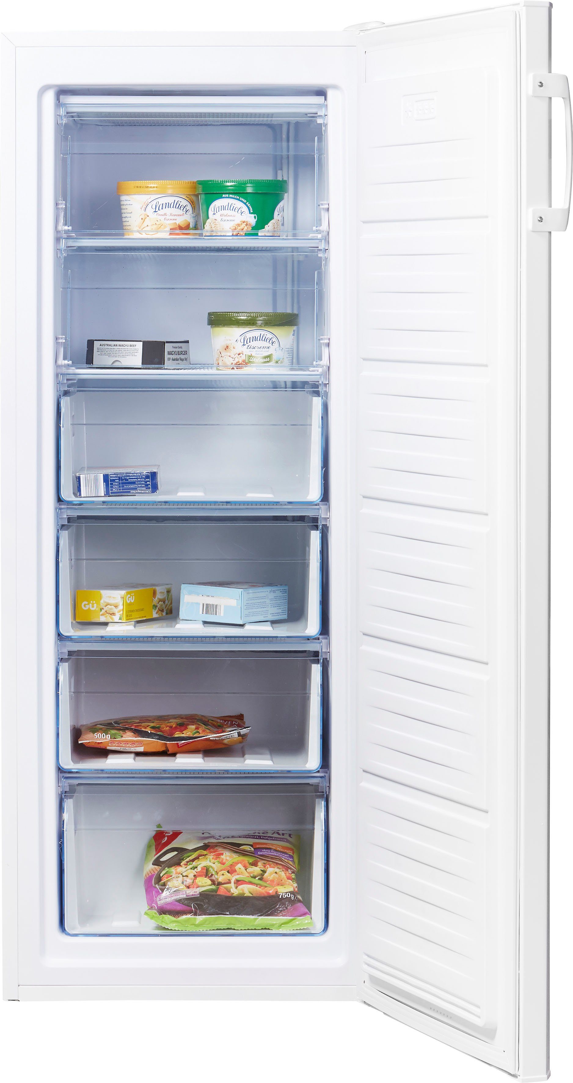 Amica Gefrierschrank GS 324 100 W, 141 cm hoch, 55 cm breit