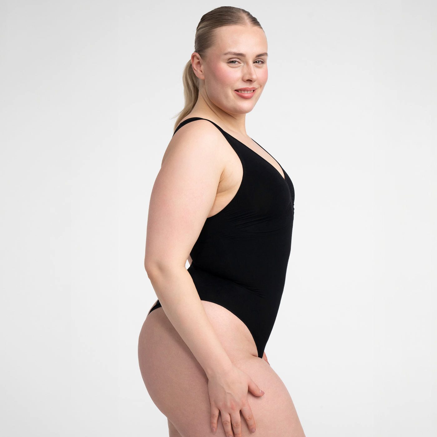 Creamy Fabrics Miederbody Tank Bodysuit Sculpting Shapewear mit String-Schw günstig online kaufen