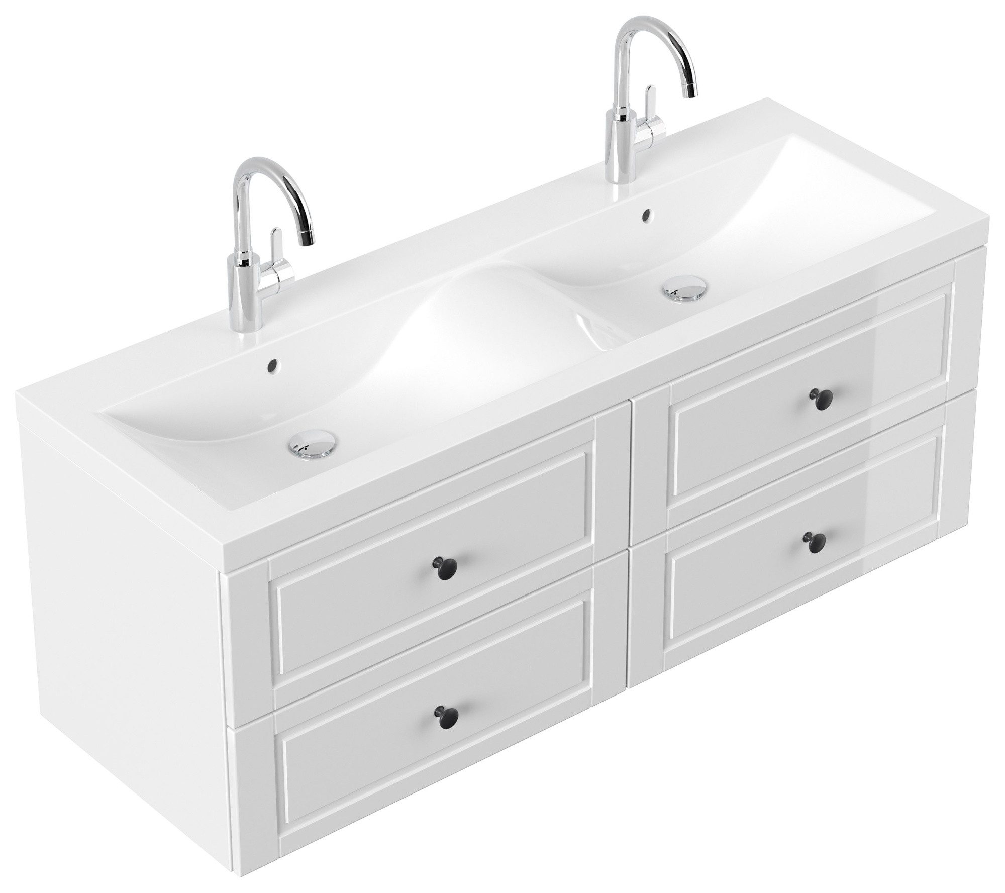 Magnolia Home Doppelwaschtisch Badmöbel Persepolis XL Cottage Doppel-Waschb günstig online kaufen