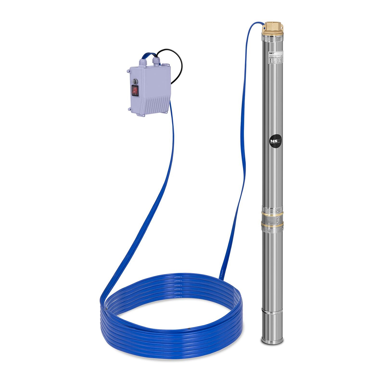 MSW Tiefbrunnenpumpe 3.800 l/h Brunnenpumpe Tauchpumpe günstig online kaufen