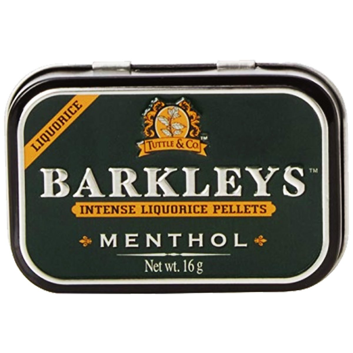BARKLEYS Süßigkeit, Barkleys Liquorice Pastillen würzig Lakritz mit Menthol Geschmack 16g