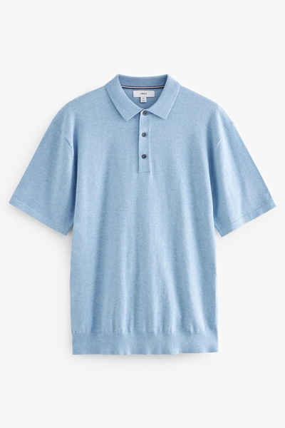 Next Poloshirt Kurzärmeliges Strick-Polohemd, Regular Fit (1-tlg)
