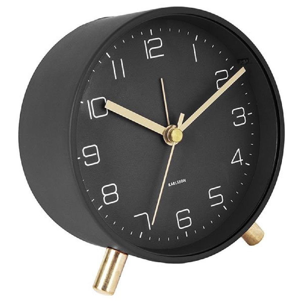 Karlsson Uhr Wecker Lofty Mattschwarz