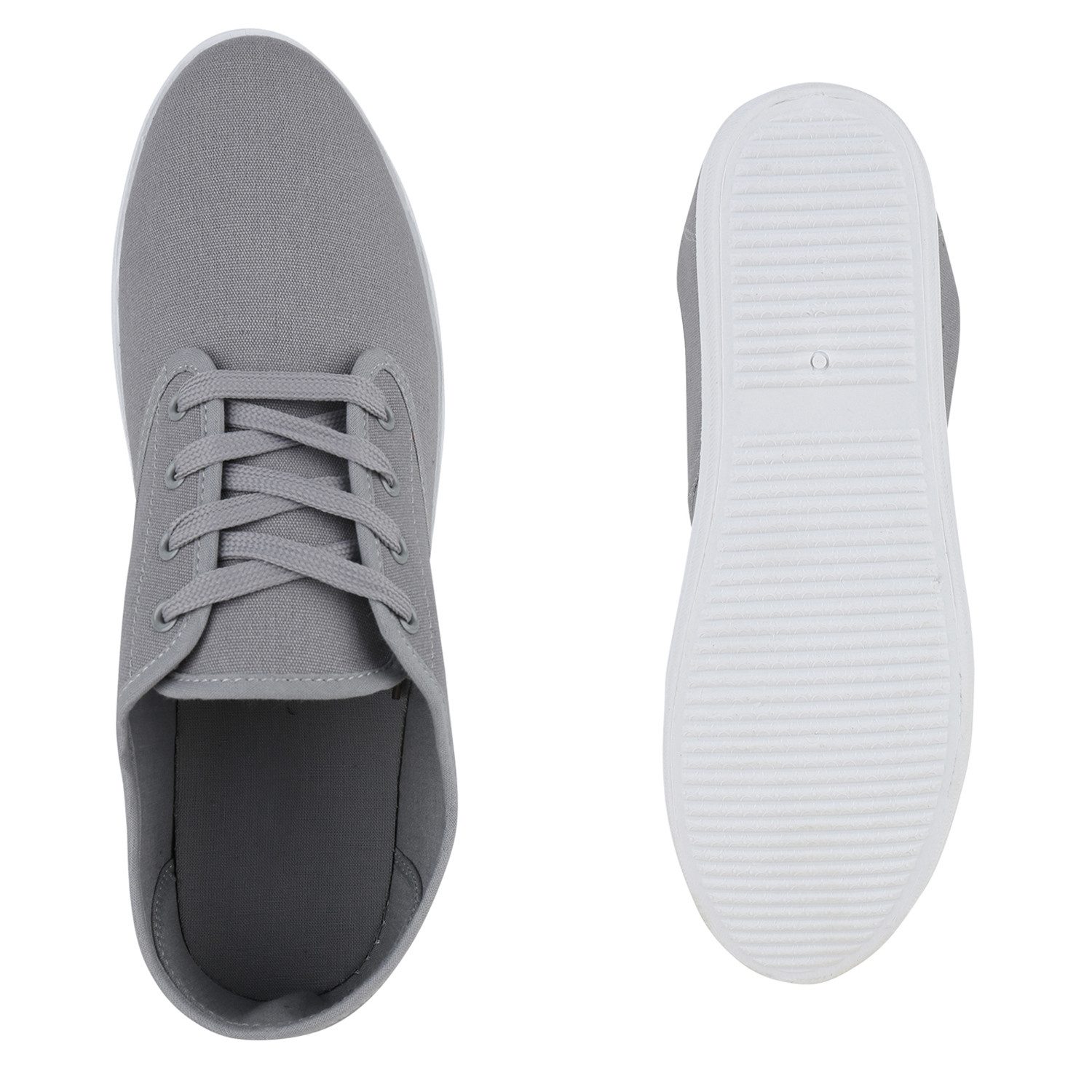 VAN HILL 841307 Sneaker Herren Sneaker Low Schnürer Bequeme Basic Stoff Schnür-