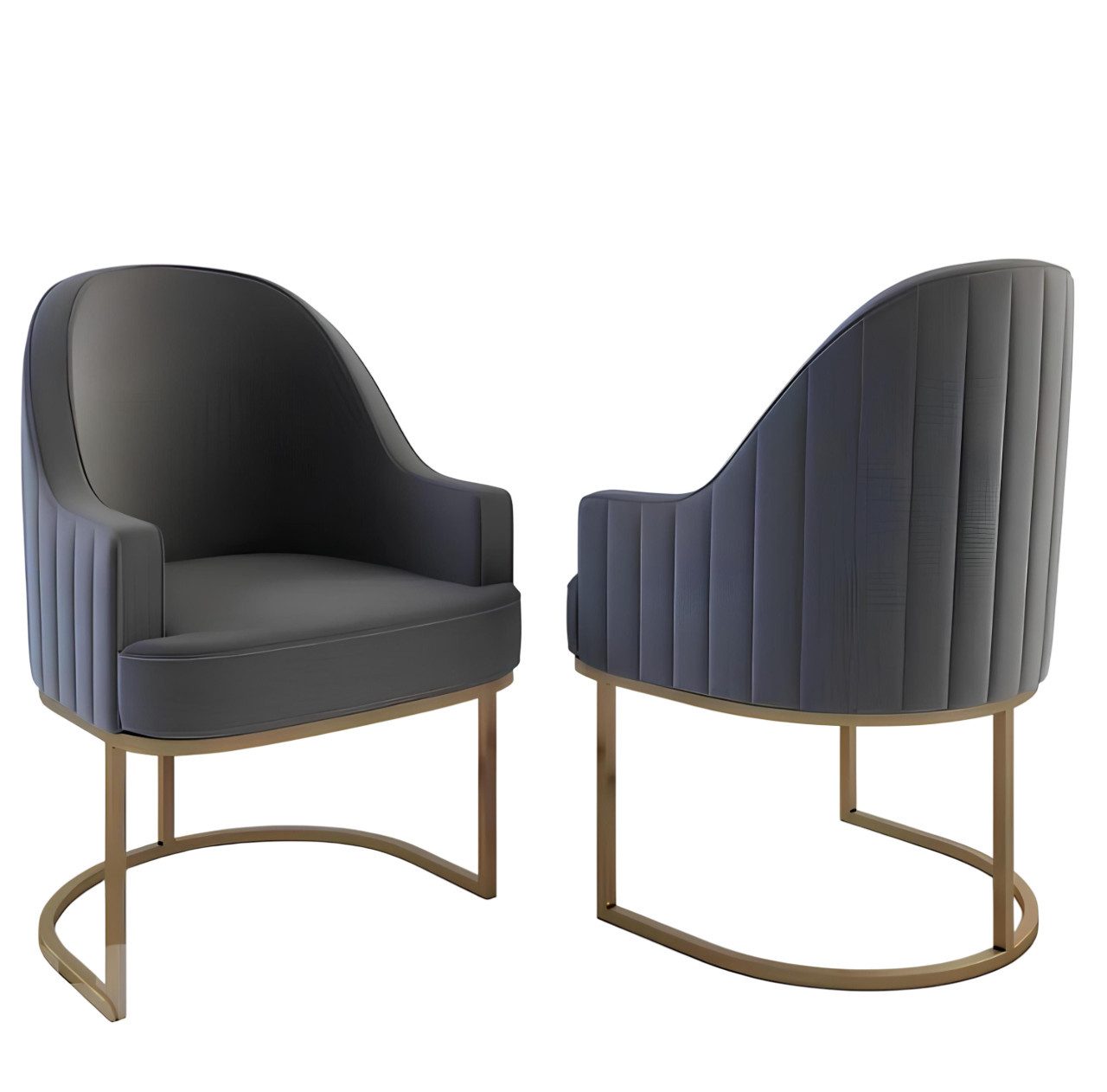Xlmoebel Cocktailsessel Metallischer Relaxsessel im modernen Design für Ihr Wohnzimmer (1-St., Sessel), Hergestellt in Europa