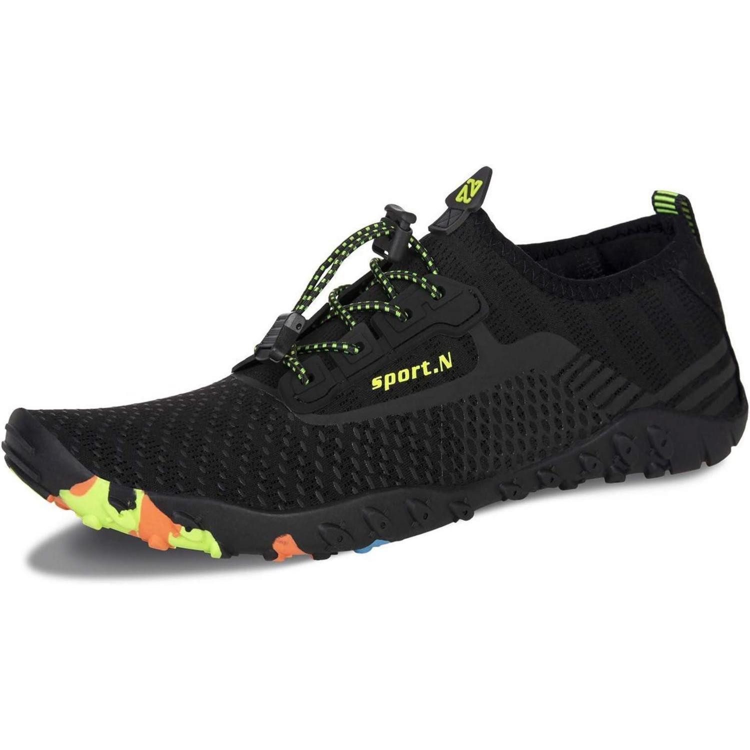 LuxusKollektion Strandschuhe Badeschuhe Schwimmschuhe Damen Herren 40 EU Zb244 Schwarz Wasserschuh