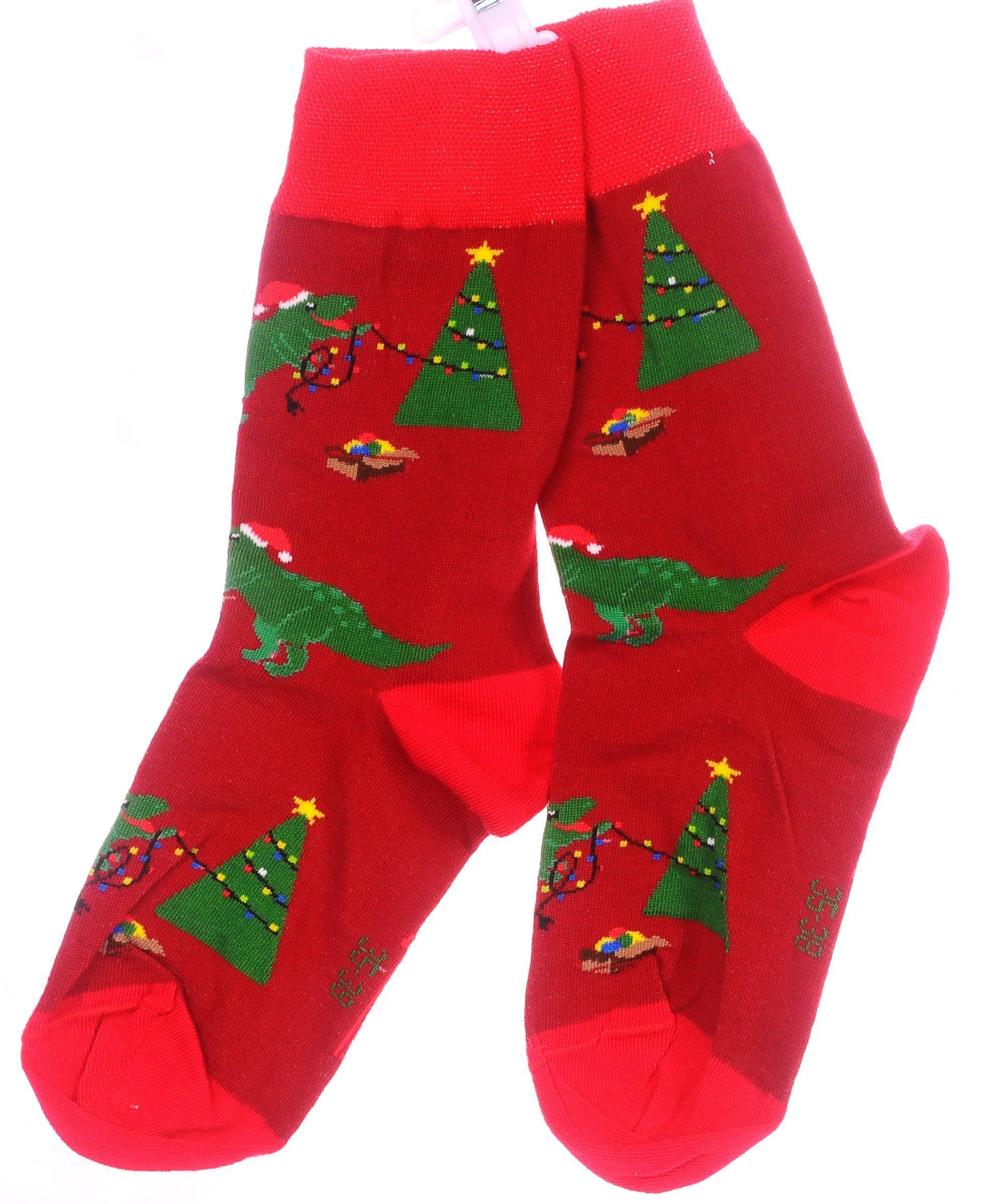 Martinex Socken 1 42 Muster Tannenbaum mit Strümpfe 38 39 Drachen Paar 31 27 43 und Socken Weihnachtssocken 35 46