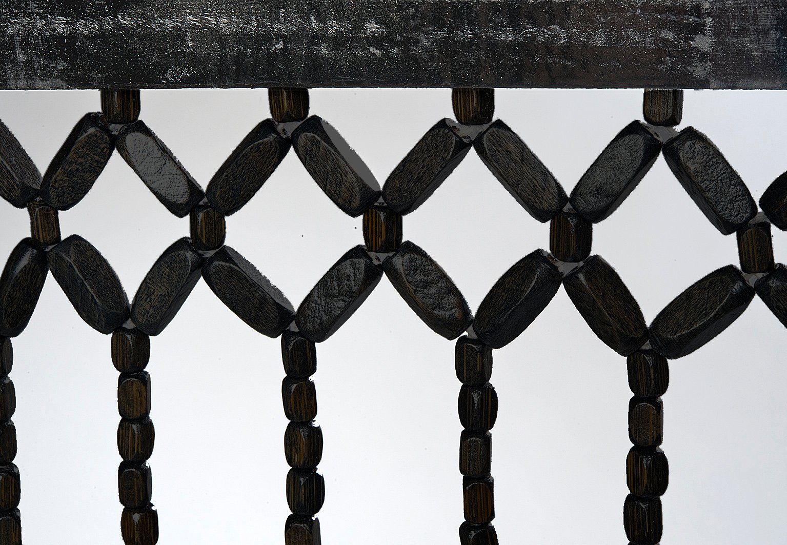 (1 cm, St), 200 Holzperlenvorhang Ösen transparent WOOD Kobolo, Türvorhang