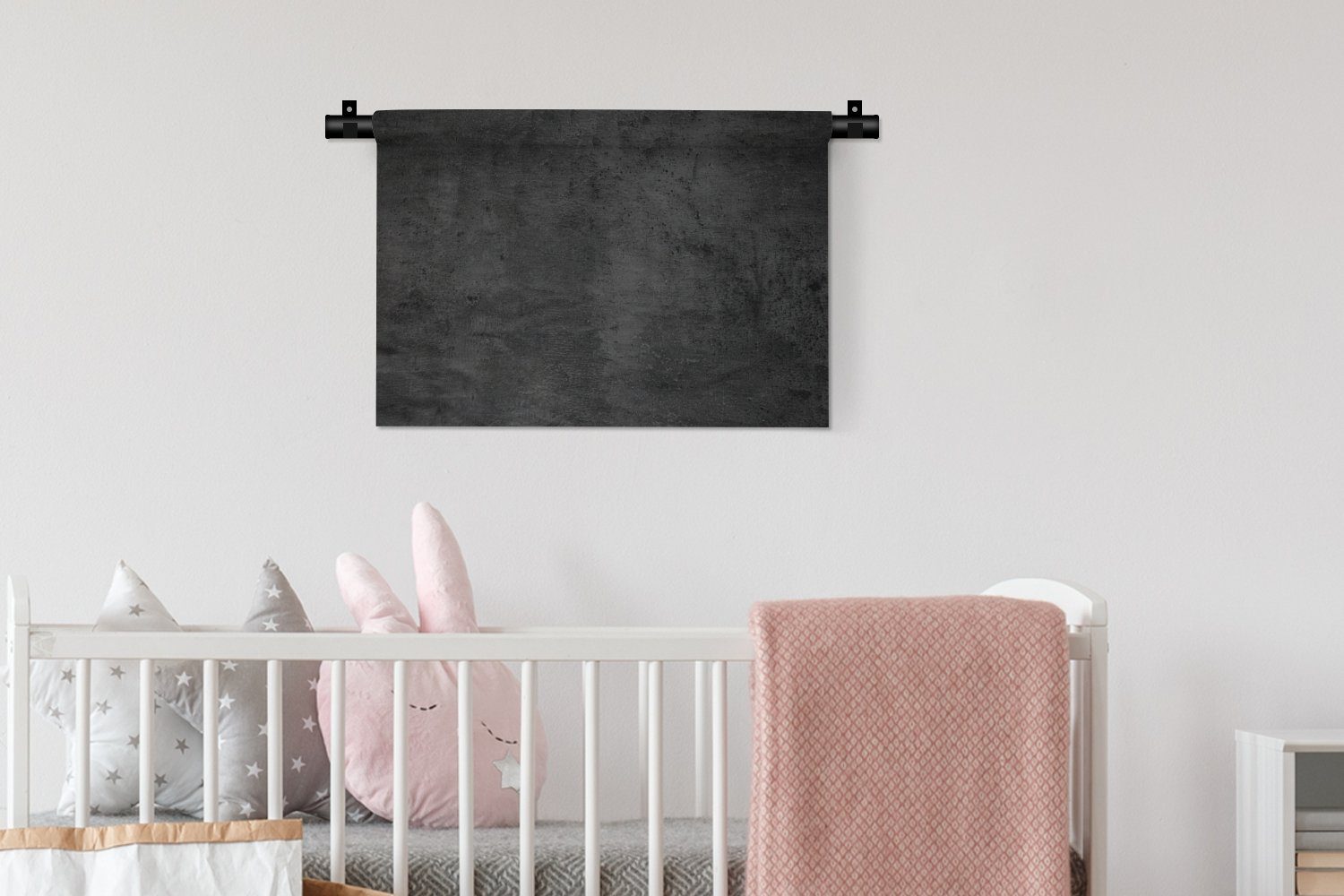 MuchoWow - - Beton Wandbehang, Wanddeko Schlafzimmer, Schwarz, für Vintage Kleid, - Kinderzimmer Grau Robust Wanddekoobjekt - Rustikal Wohnzimmer, -