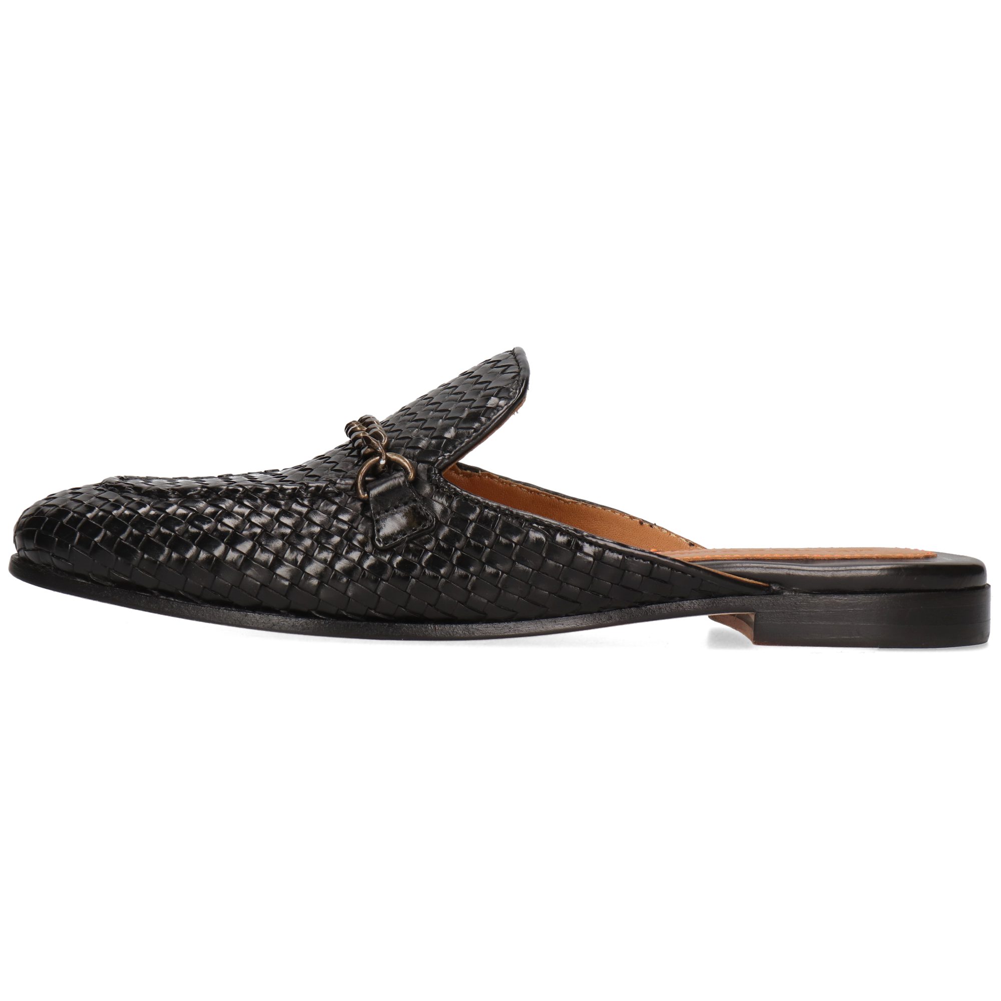 Melvin & Hamilton Scarlett 77 Leder-Geflochtene Schuhe für Damen Pantolette Flache Absätze, Echtes Leder, Vegetabile Gerbung, Von Hand geflochten
