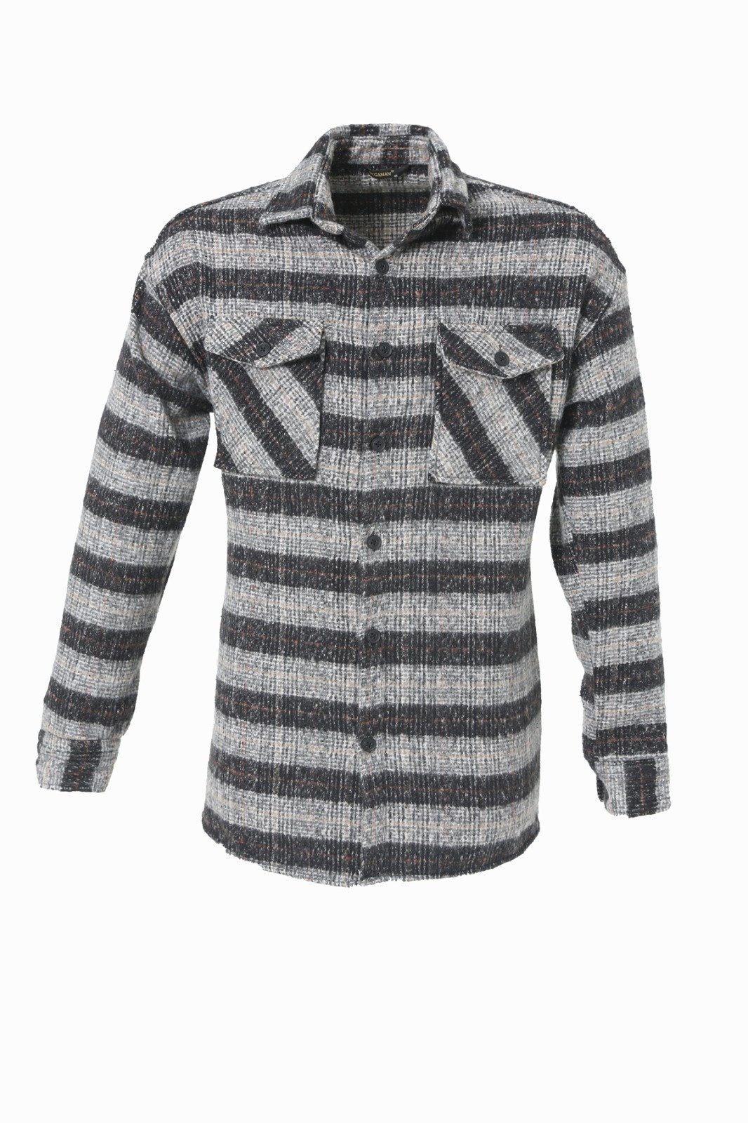 Megaman Jeans Flanellhemd Flanellhemd H-267 Flanellhemd Kariert Hemd Holzfällerhemd