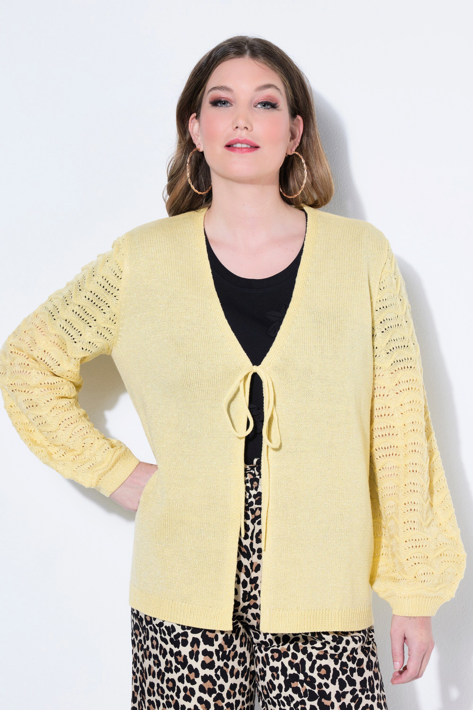 MIAMODA Strickjacke Strickjacke Komfort Fit Glitzerstrick günstig online kaufen