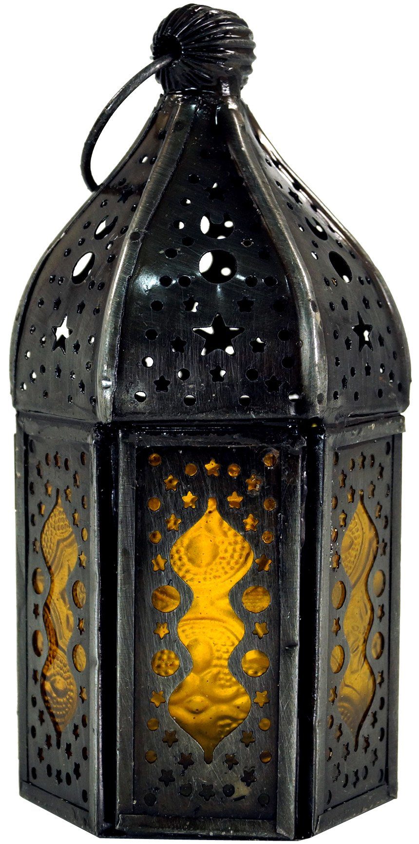 Guru-Shop Laterne Orientalische Metall/Glas Laterne in..