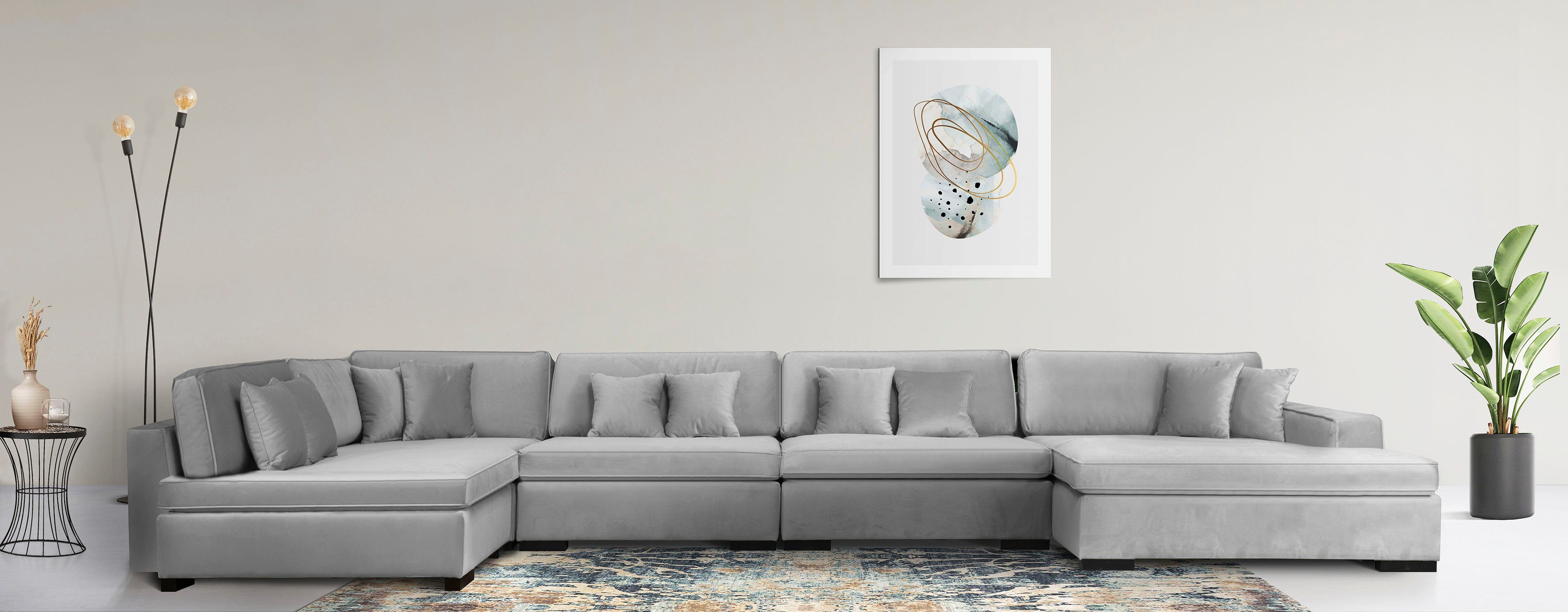 Home affaire Wohnlandschaft Skara U-Form, Lounge-Sofa günstig online kaufen