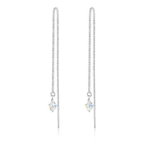 Elli Paar Ohrhänger Kristalle Funkelnd Elegant 925 Silber