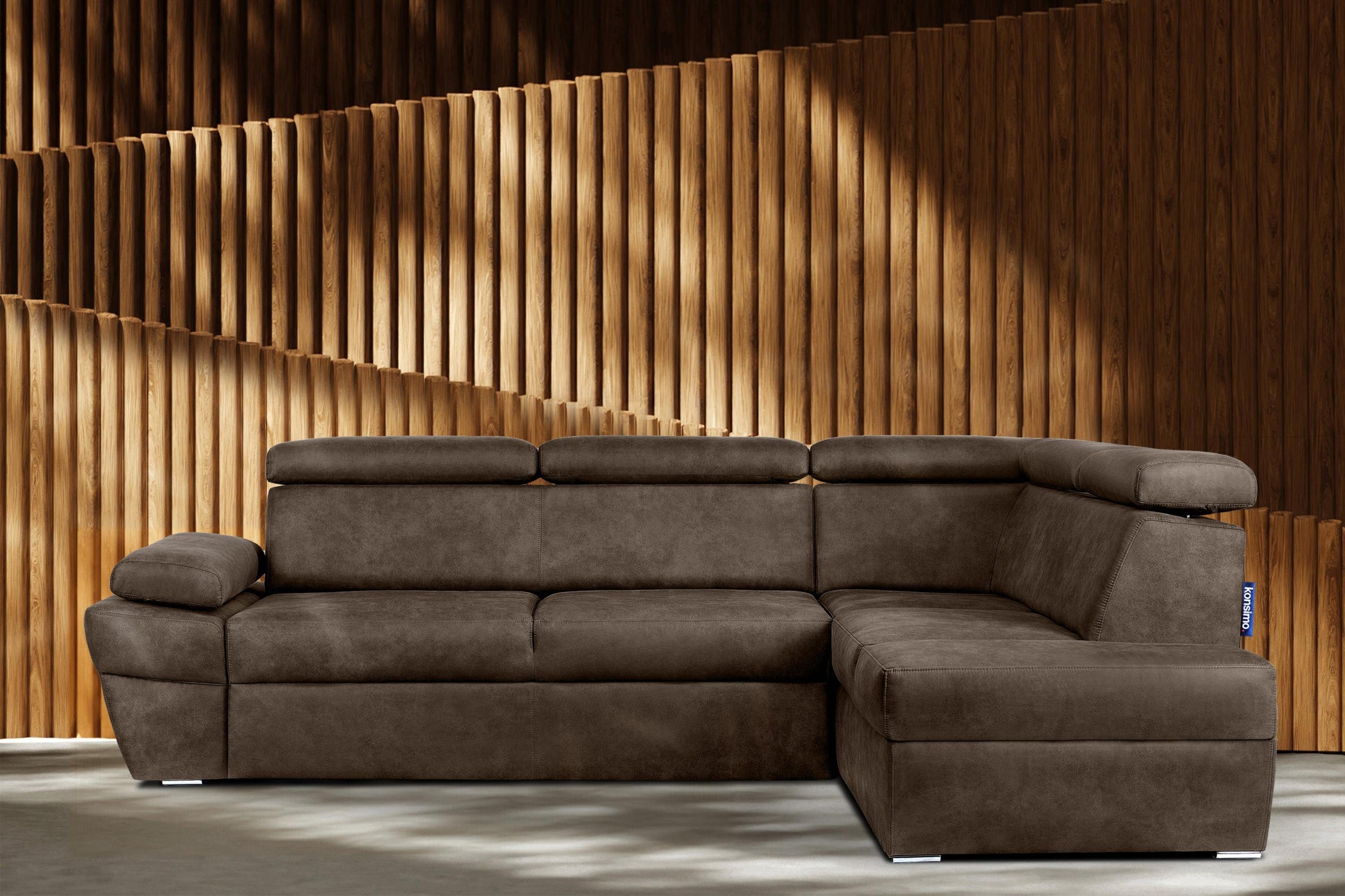 KONSIMO® Ecksofa RATLO Ecksofa, mit Bettfunktion günstig online kaufen