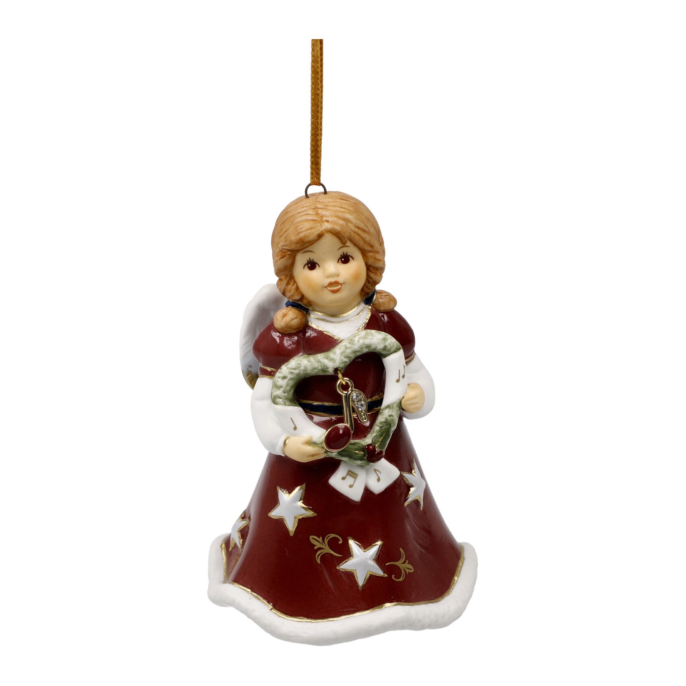 Goebel Engelfigur, Handarbeit, Rot, Engel, H: 9.5cm