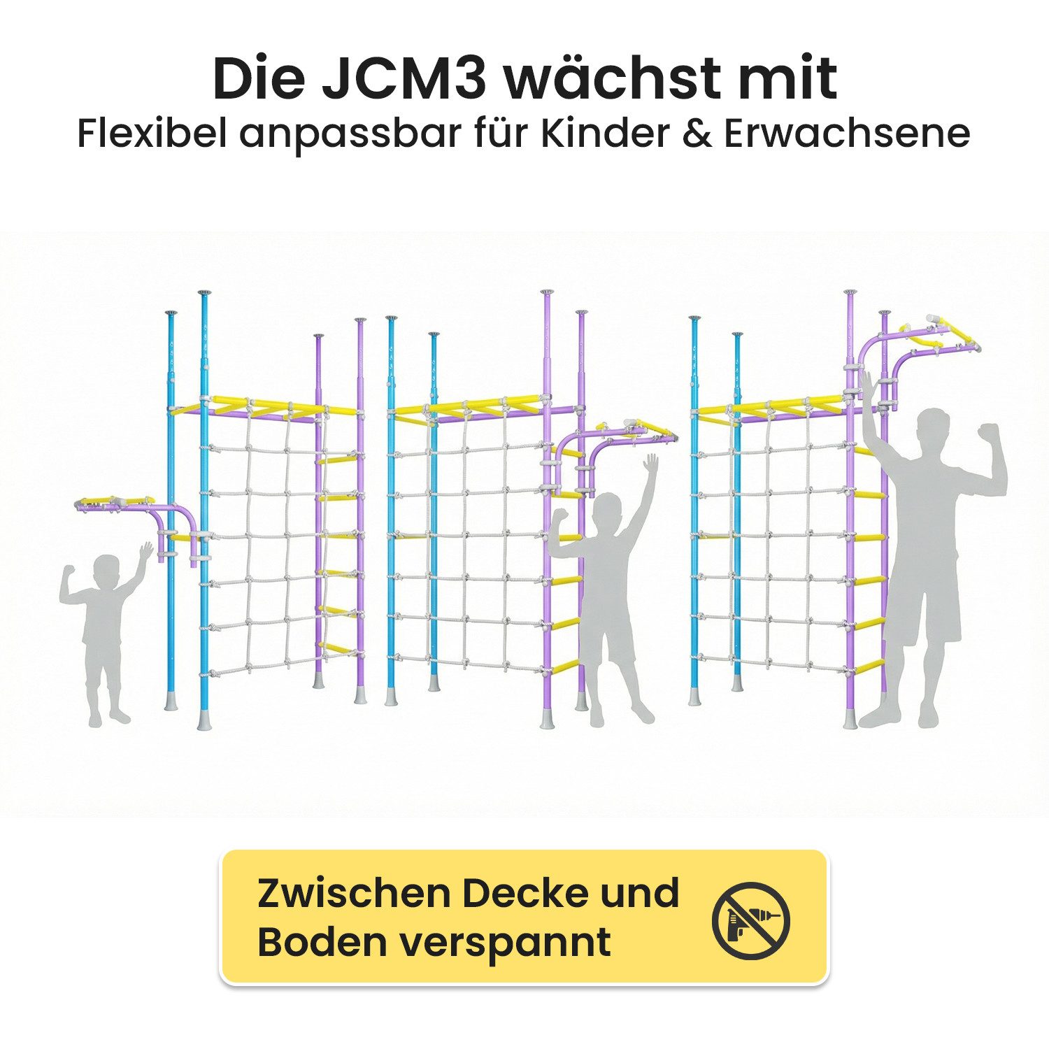 Jeflex Sprossenwand Klettergerüst ClimbMaxx M3