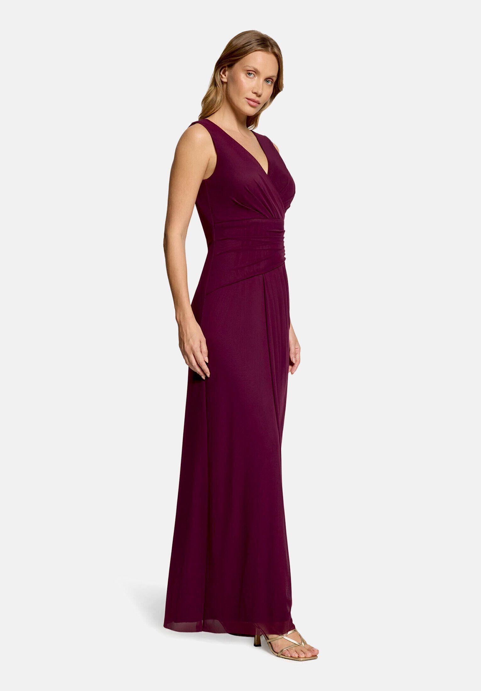 Vera Mont Abendkleid Damen mit V-Ausschnitt Falten