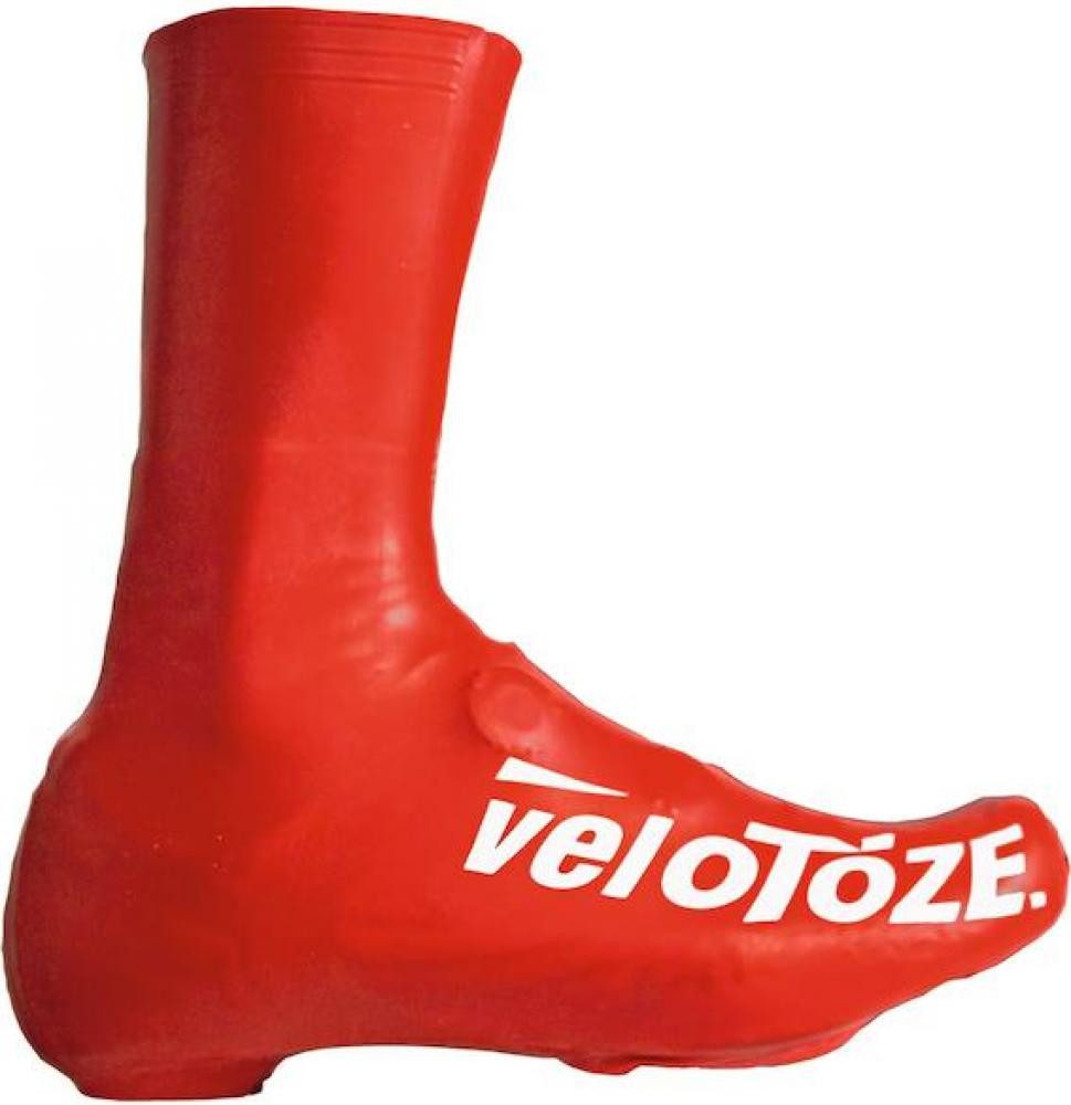 Velotoze VeloToze Überschuh 2.0 lang rot M - wasserdichter Aero-Überschuh für k Fahrradschuh