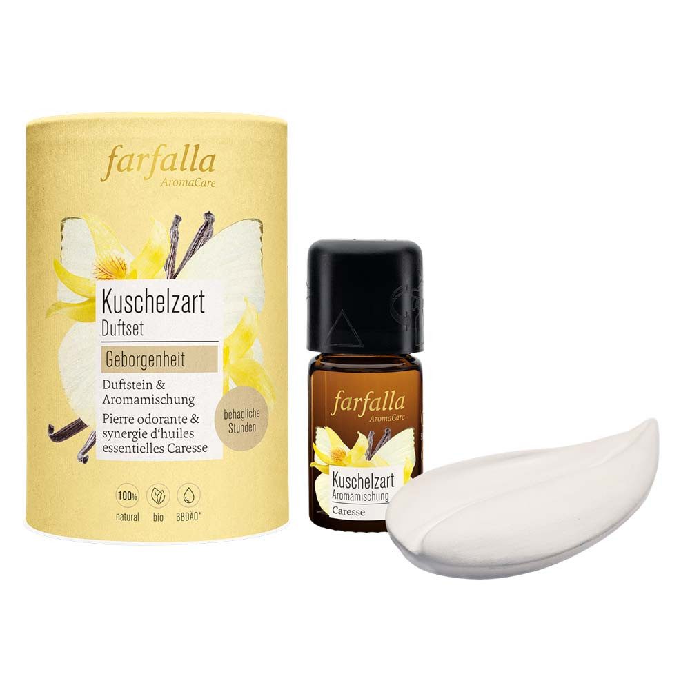 Farfalla Duftöl Kuschelzart - Set Geborgenheit Duftstein & Aromamischung