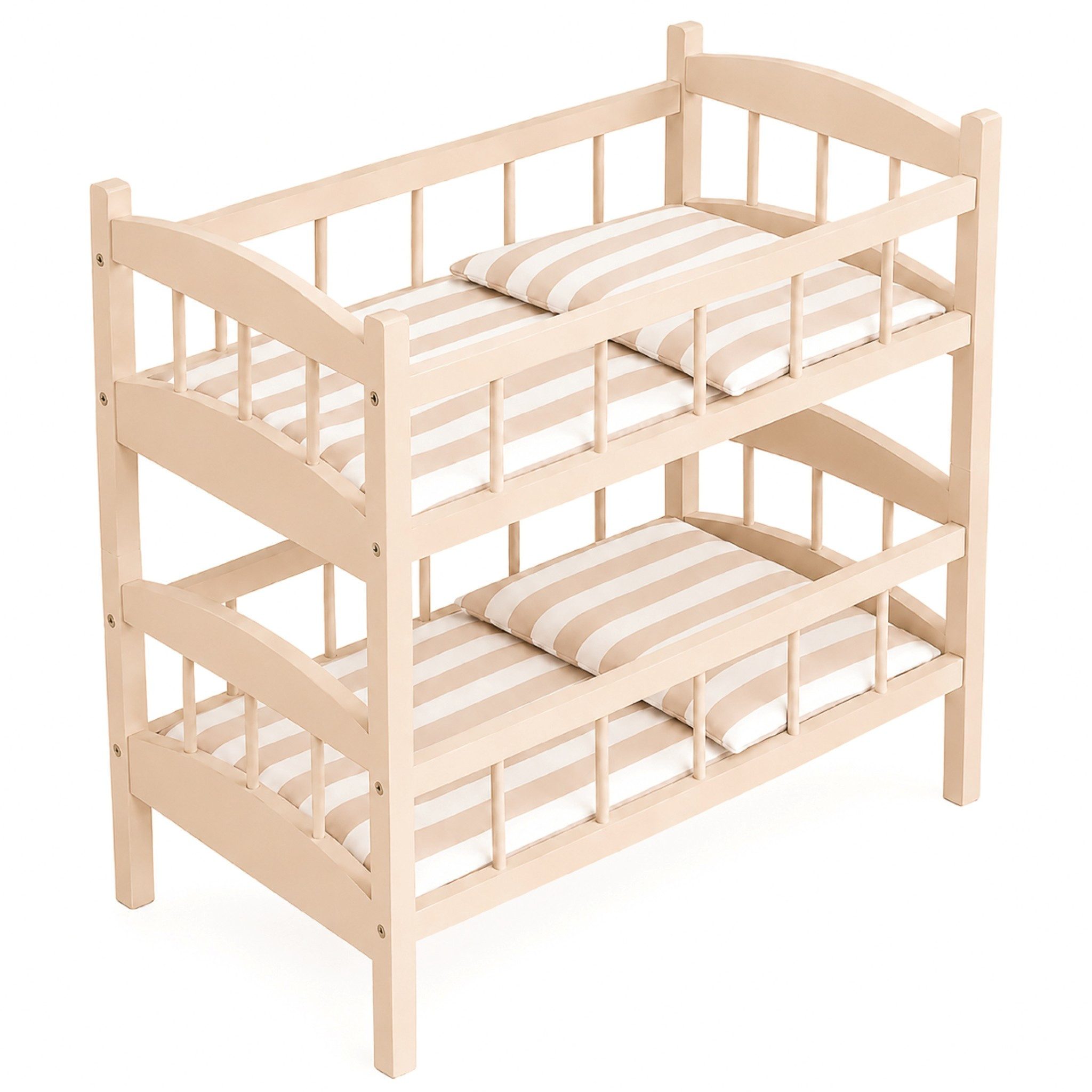 howa Puppenbett stripes, Etagenbett aus Holz, teilbar, für Puppen bis 48 cm