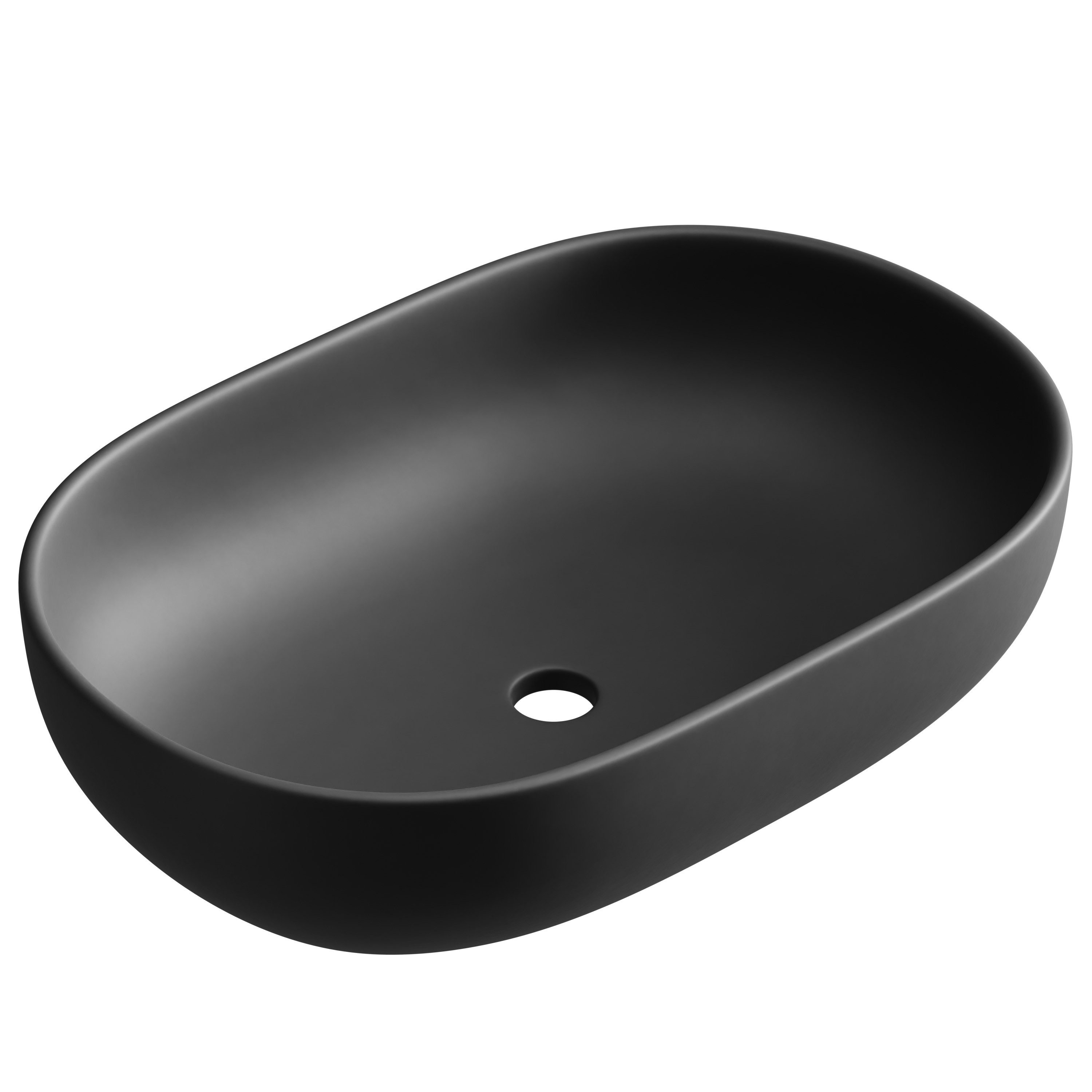 Aufsatzwaschbecken Aufsatzwaschbecken 60 cm schwarz matt günstig online kaufen