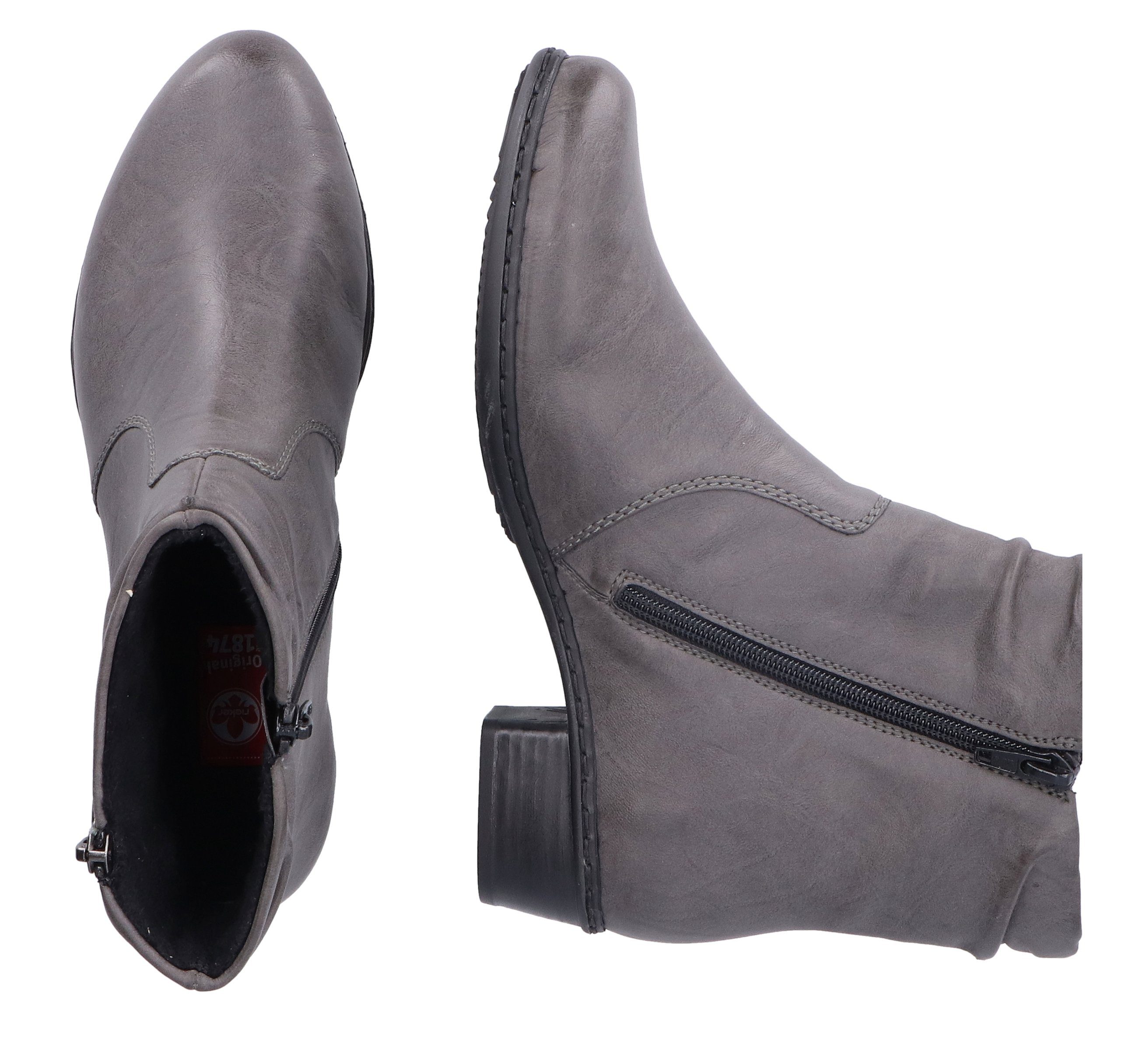 Rieker Stiefelette Boots, Blockabsatz, mit praktischem Innen-Reißverschluss