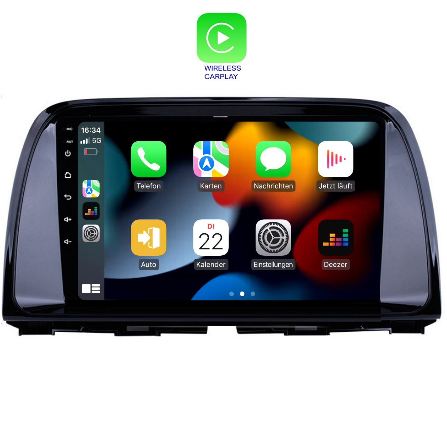 TAFFIO Für Mazda CX-5 KE 11-17 9" Touch Android Display GPS Navi CarPlay Einbau-Navigationsgerät