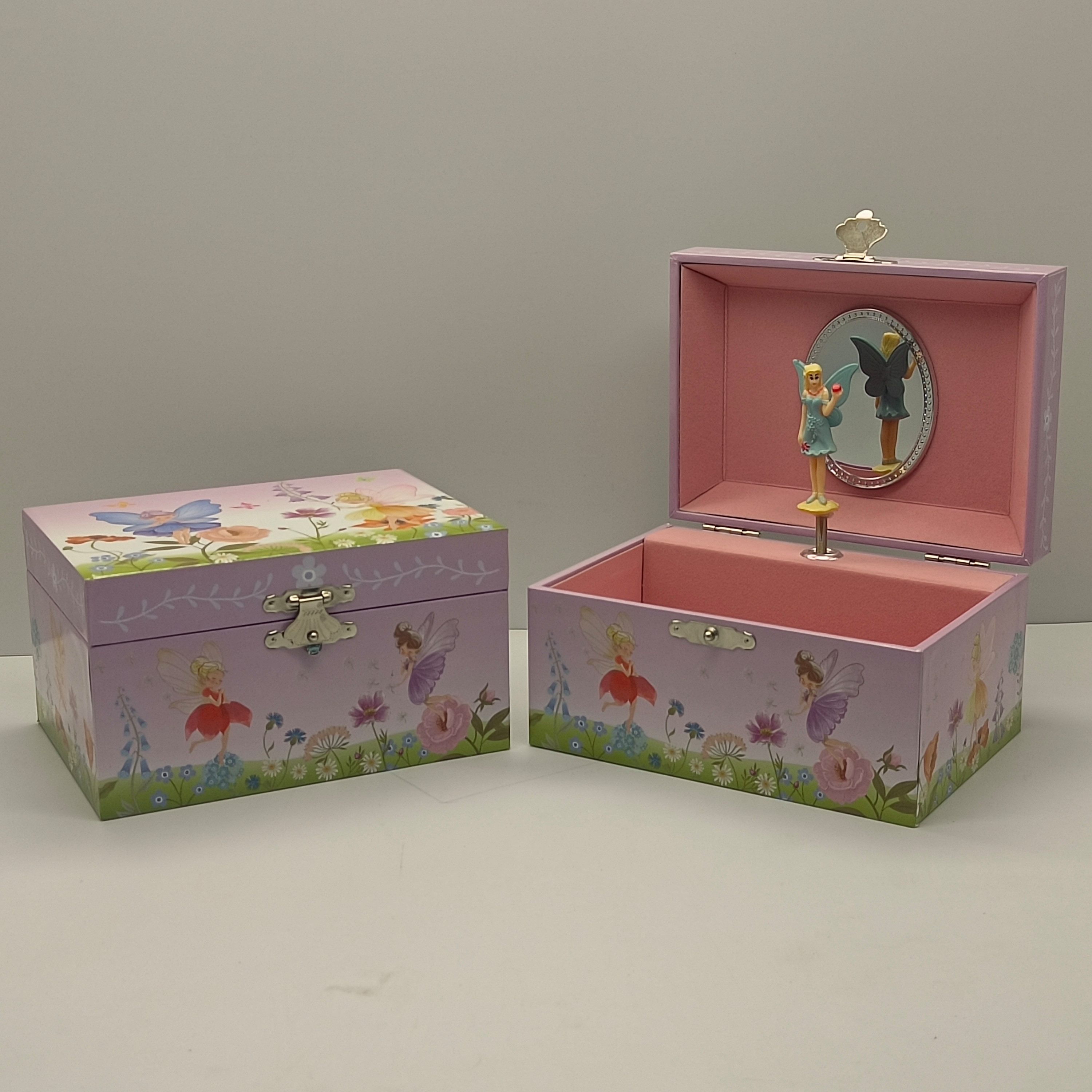 Musicboxworld Spieluhr Spieluhr - Schmuckschatulle mit Elfen und Blumen