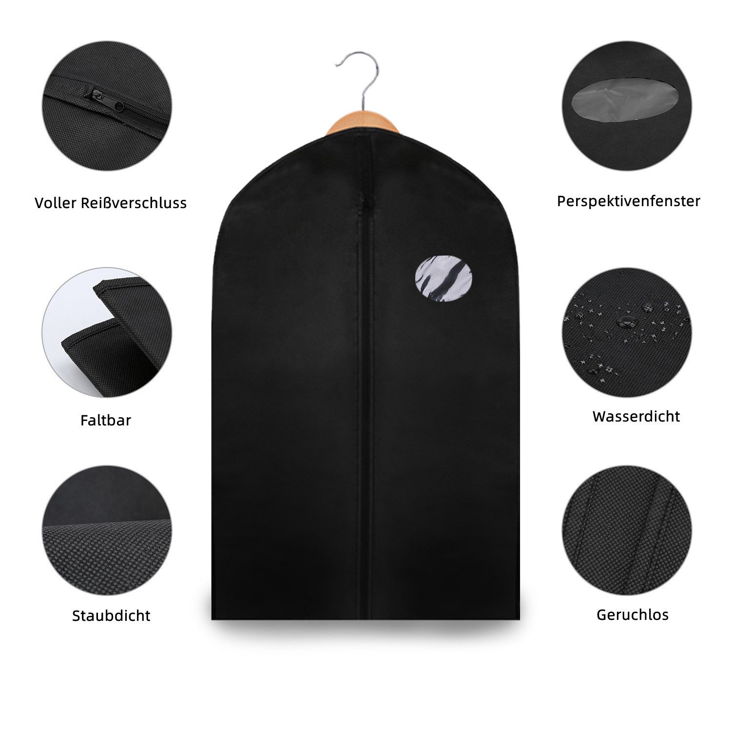Clanmacy Sitzsack 1-10St. Kleidersack Kleiderhülle Schutzhülle günstig online kaufen